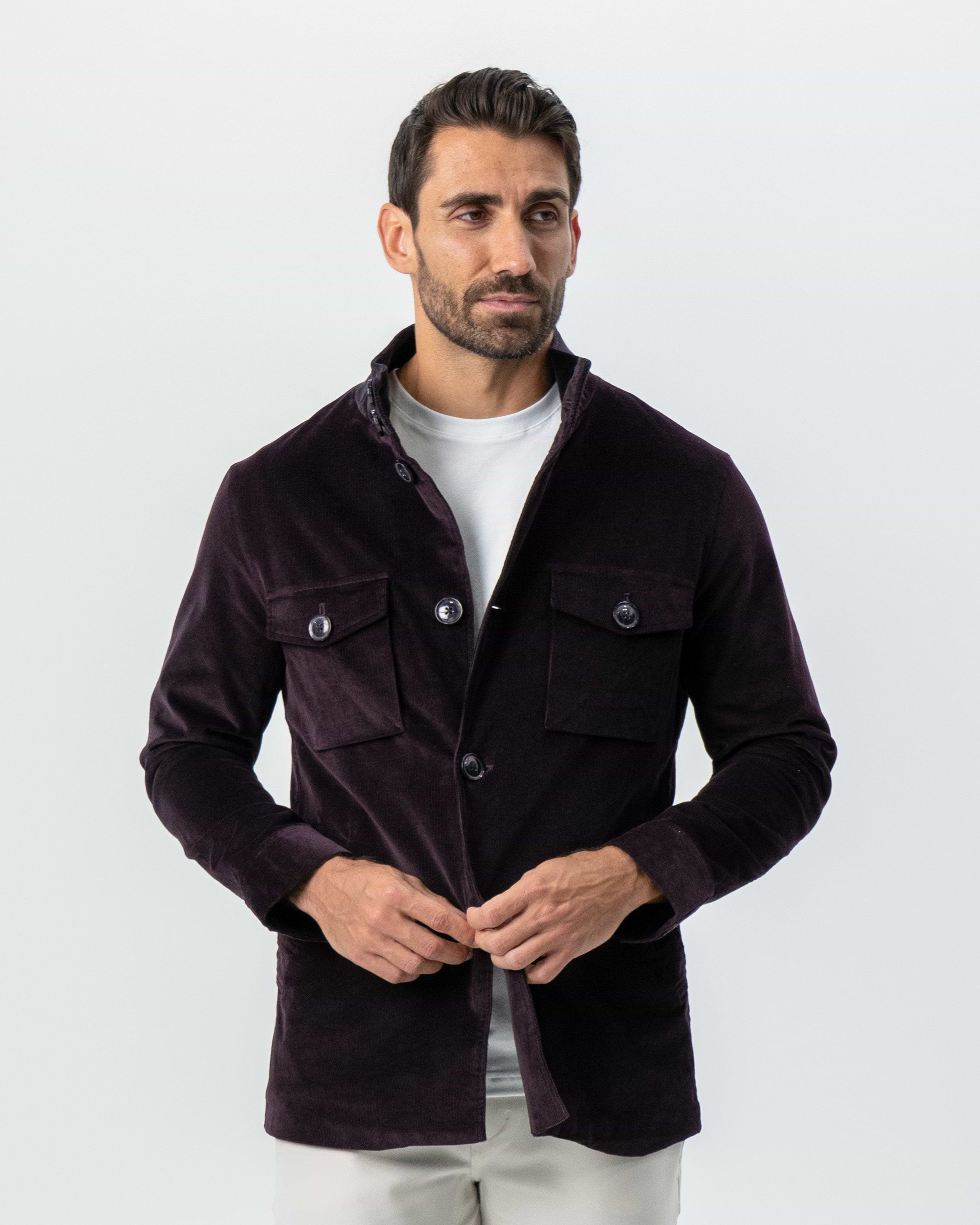 Corduroy Field Jacket - Dark Burgundy