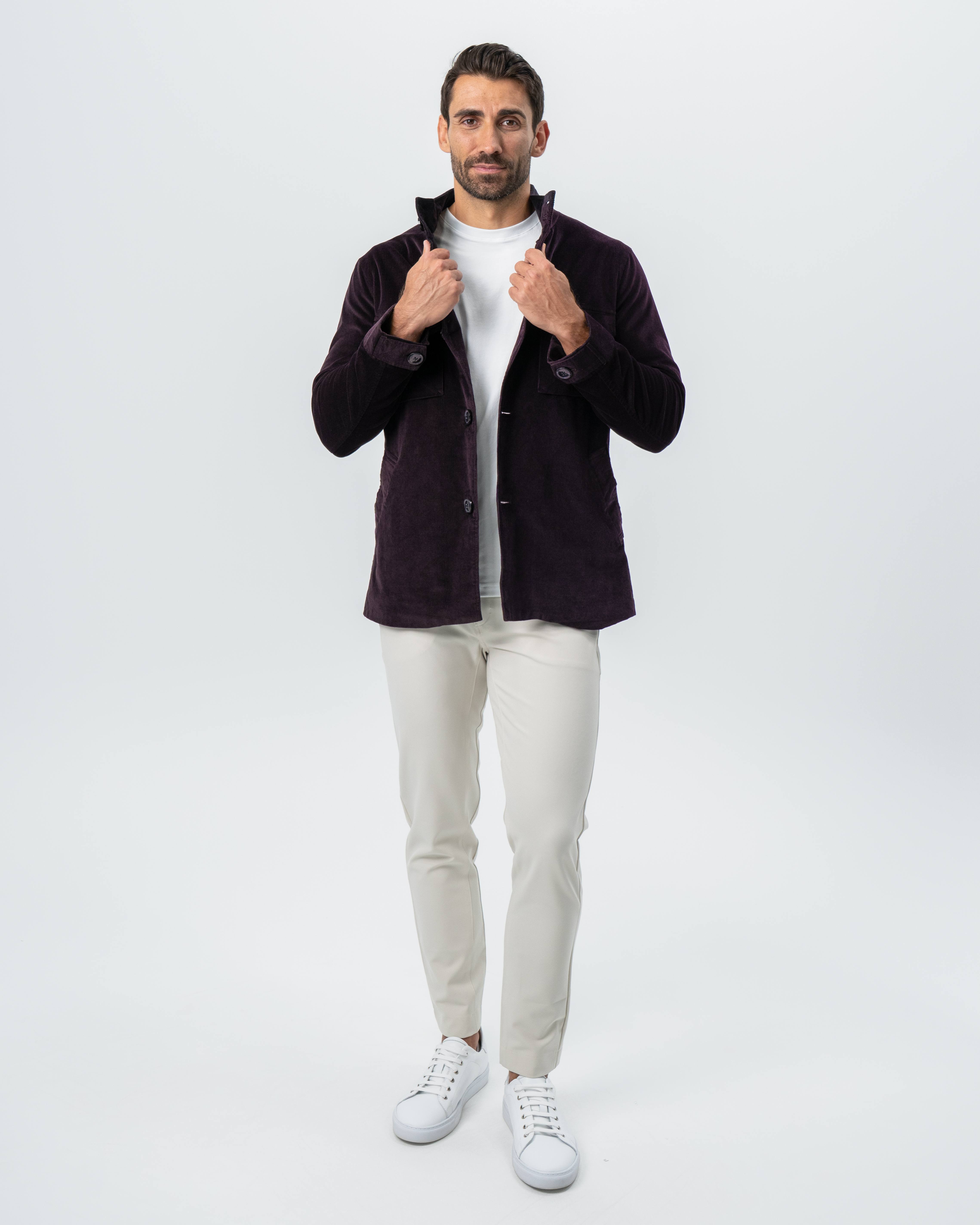 Corduroy Field Jacket - Dark Burgundy