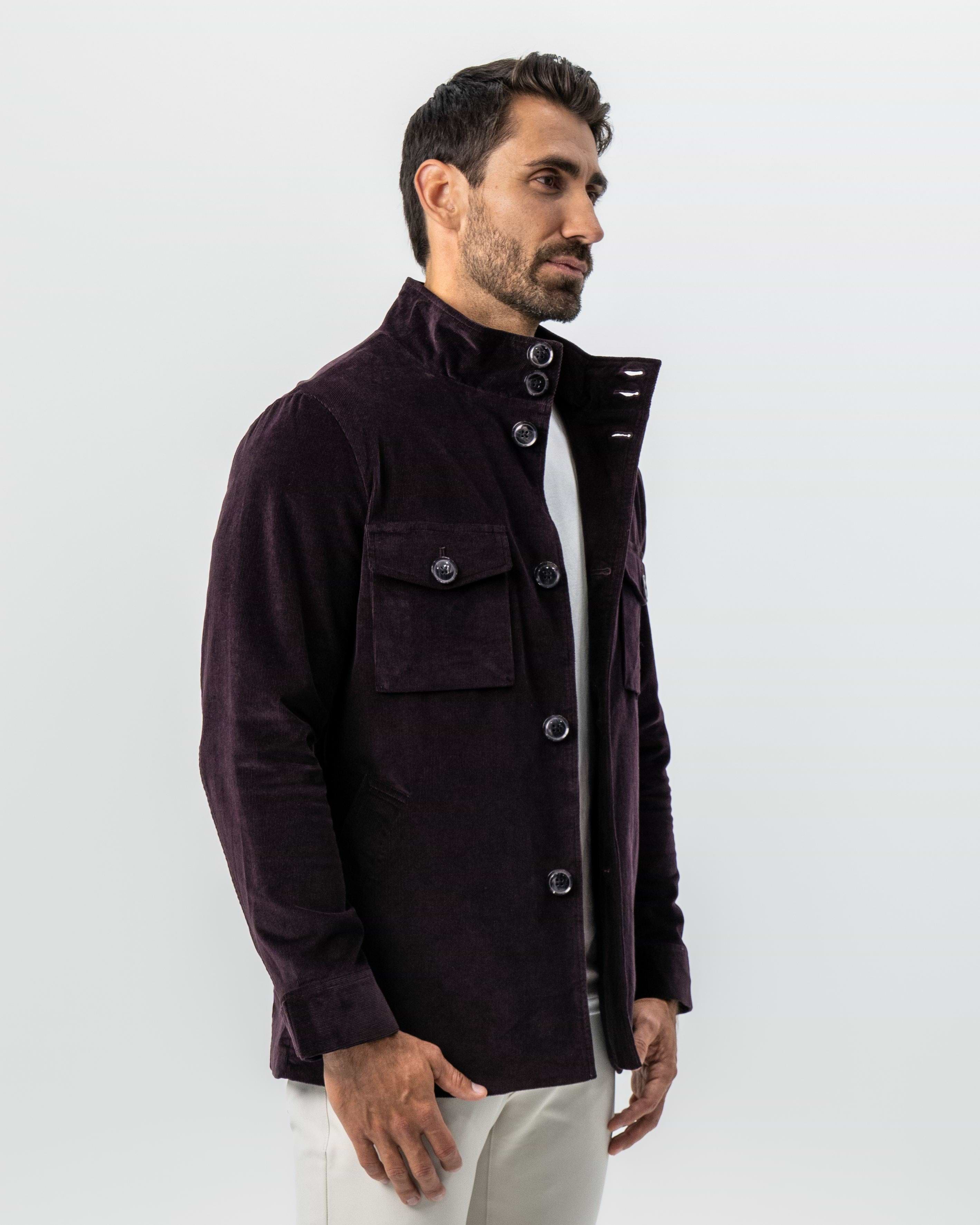 Corduroy Field Jacket - Dark Burgundy