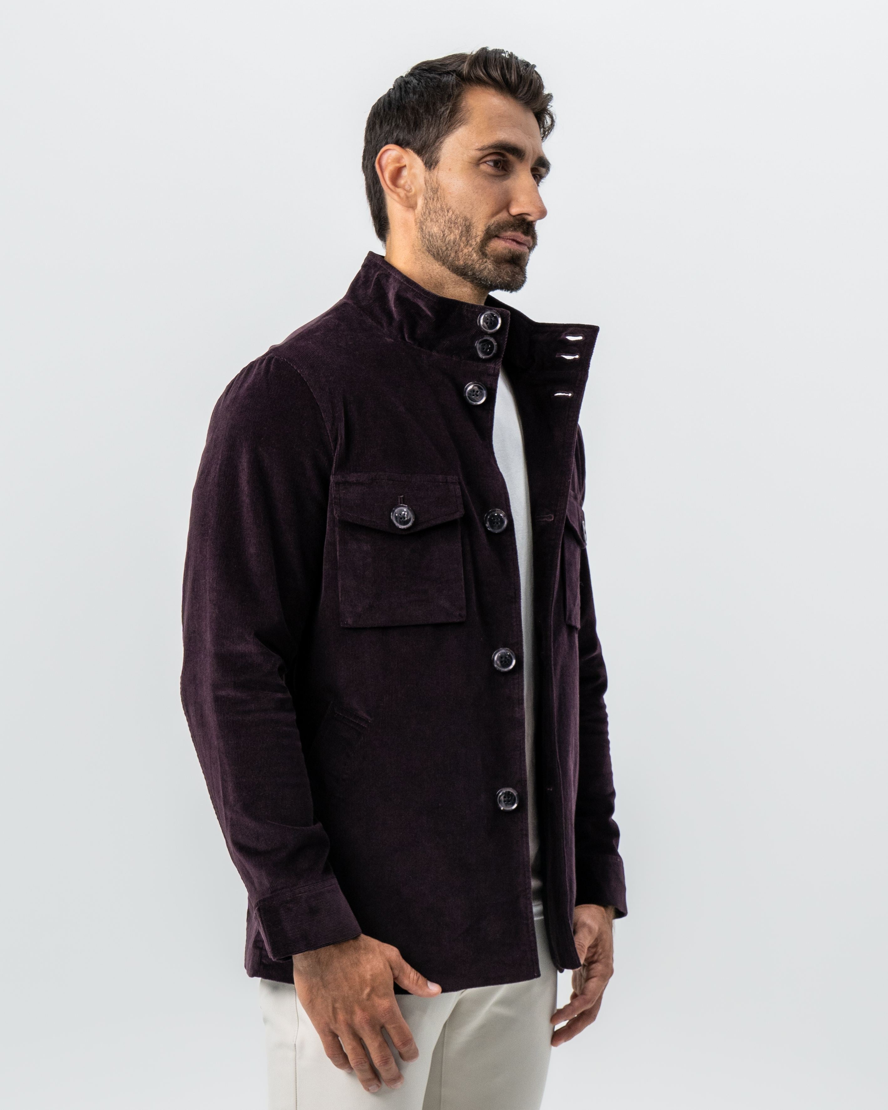 Corduroy Field Jacket - Dark Burgundy