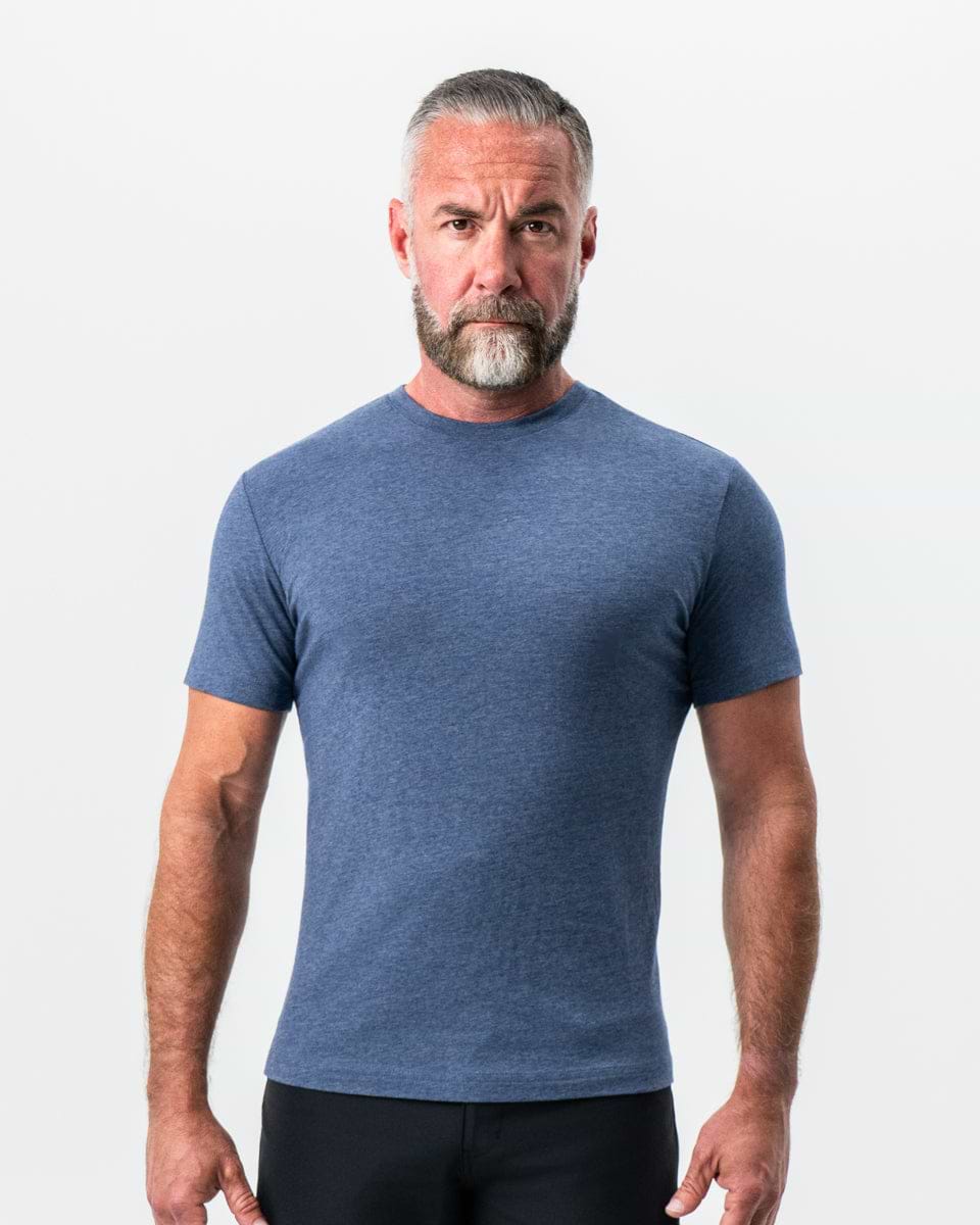 "The Raymond" Storm Blue Short Sleeve Crewneck