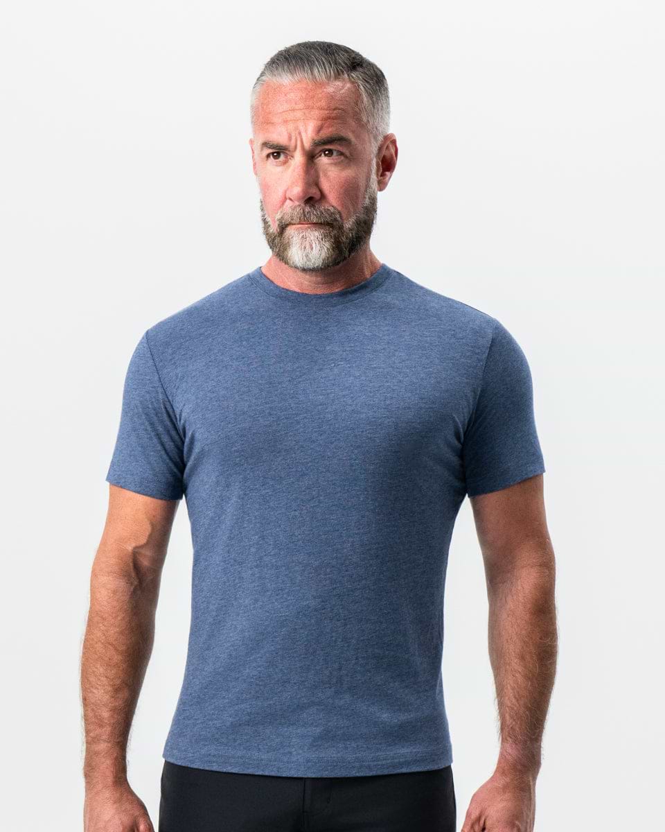 "The Raymond" Storm Blue Short Sleeve Crewneck
