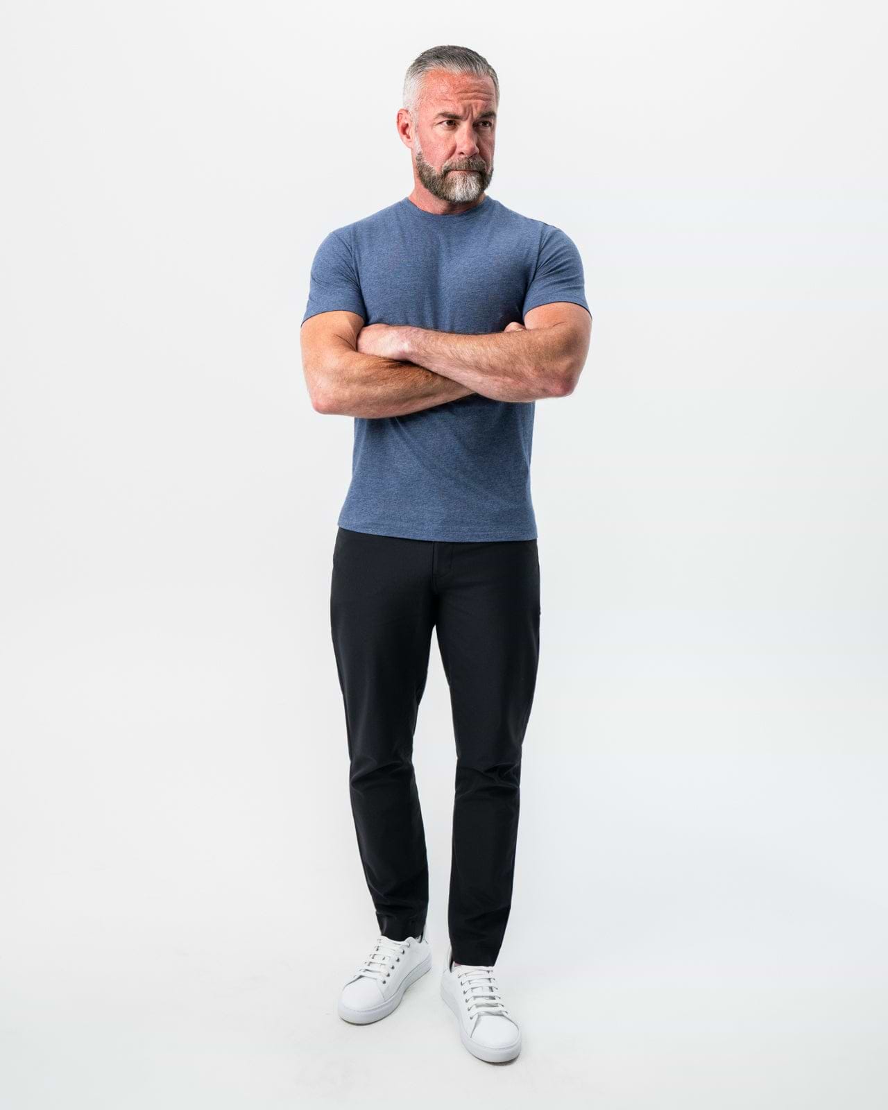 "The Raymond" Storm Blue Short Sleeve Crewneck