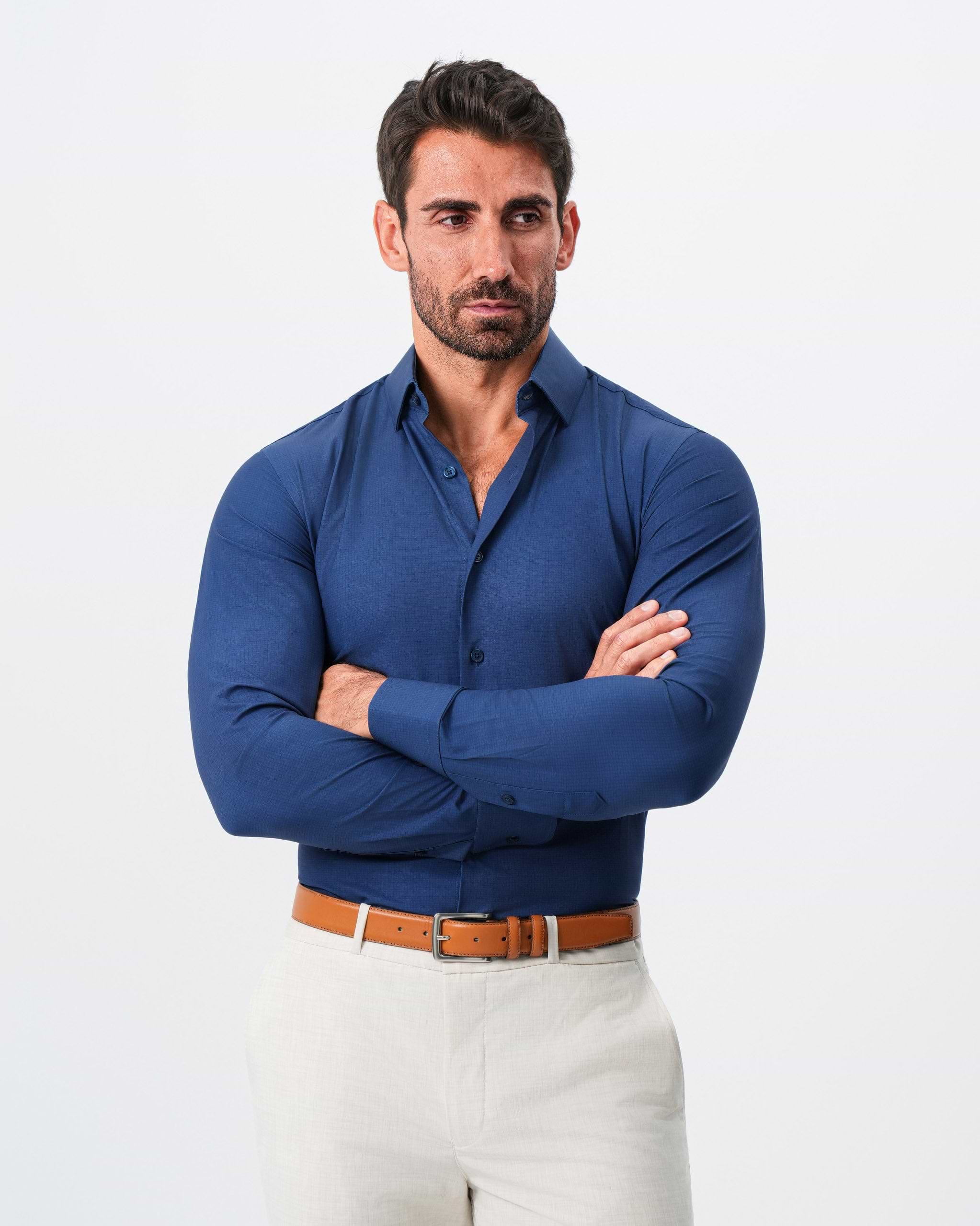 "The Bowman" Navy with Navy Grid