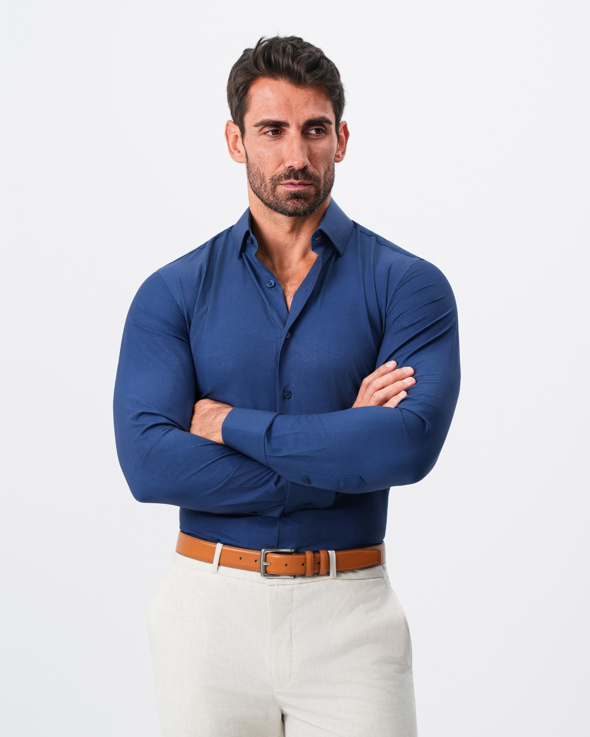 "The Bowman" Navy with Navy Grid