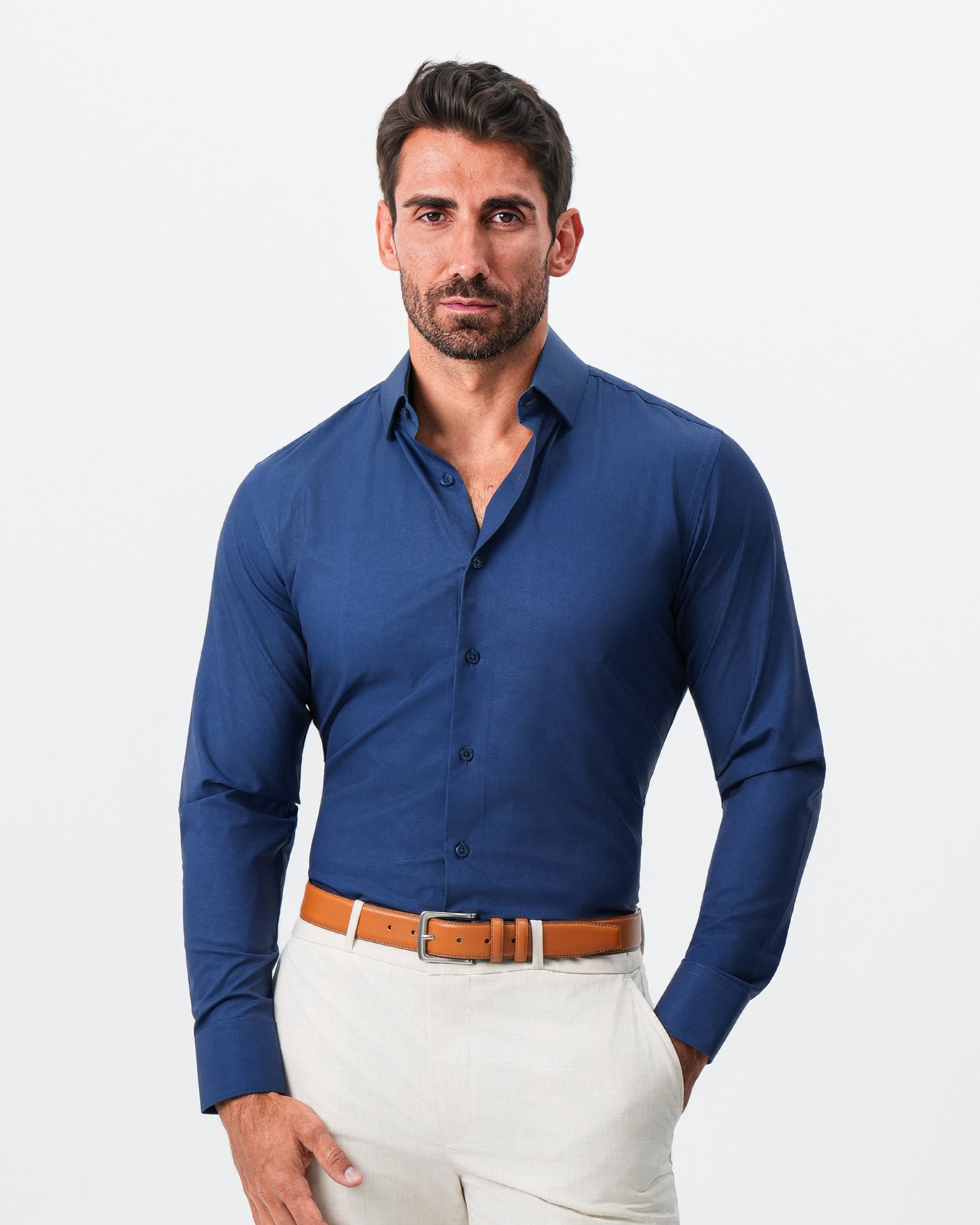 "The Bowman" Navy with Navy Grid