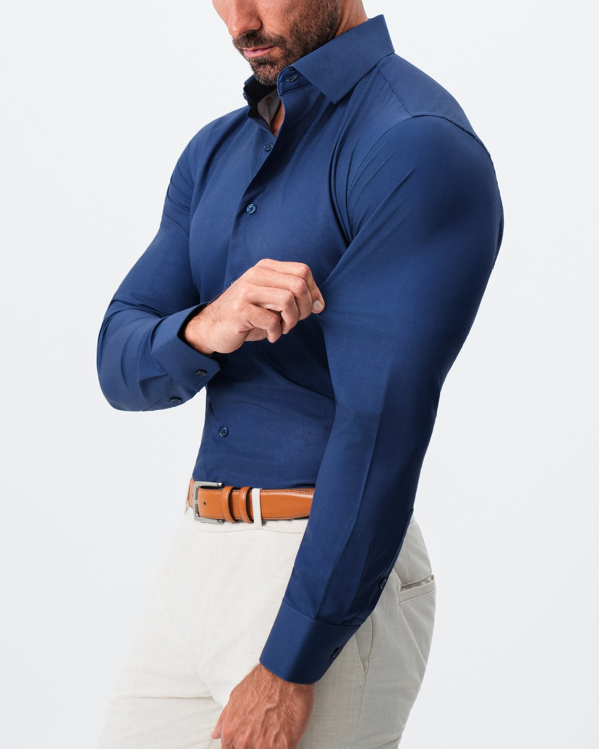 "The Bowman" Navy with Navy Grid