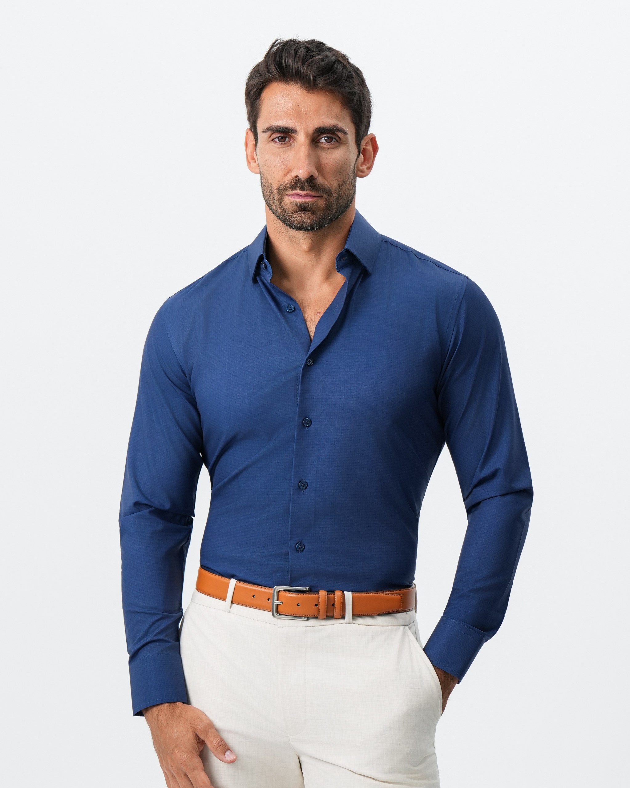 "The Bowman" Navy with Navy Grid