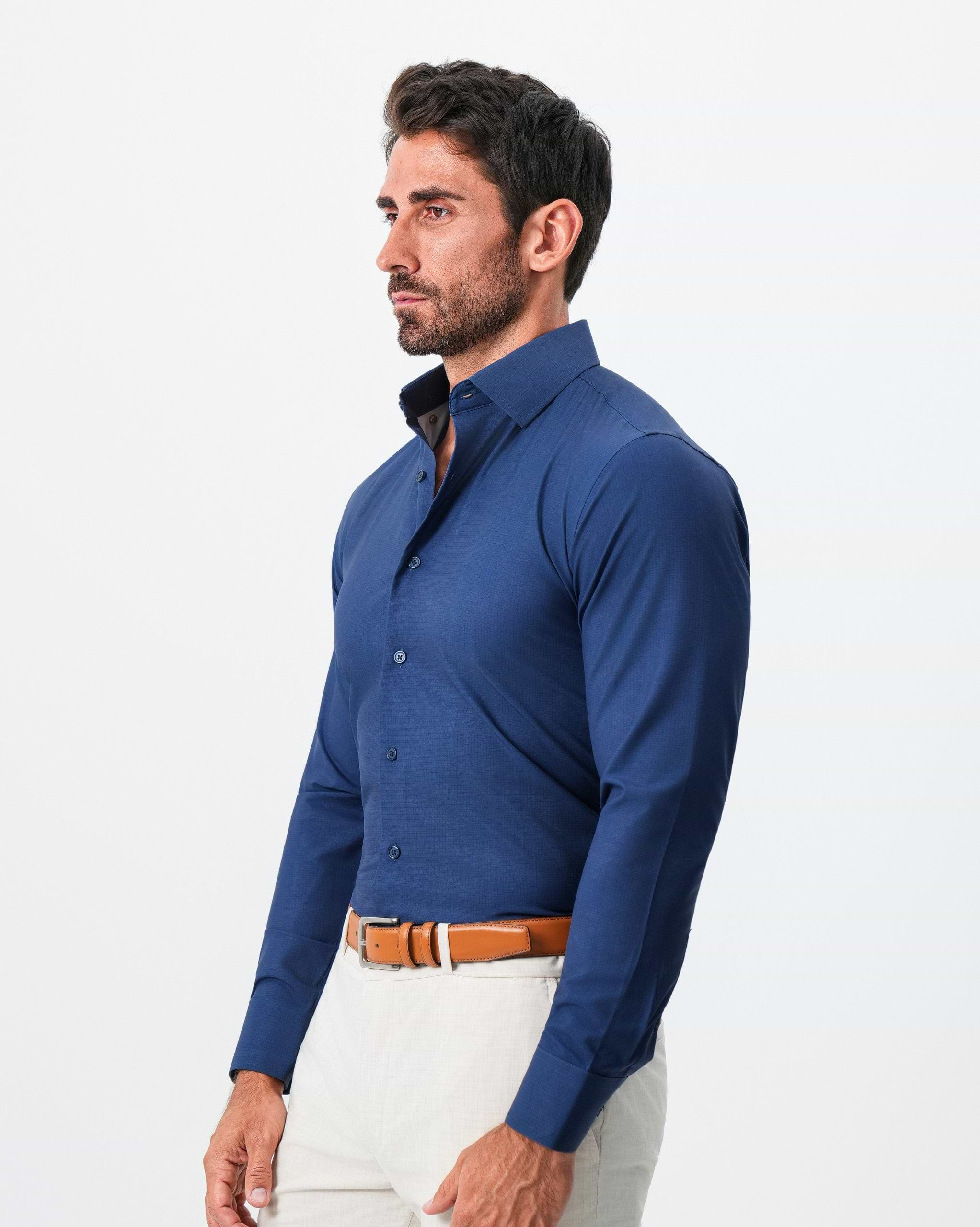 "The Bowman" Navy with Navy Grid