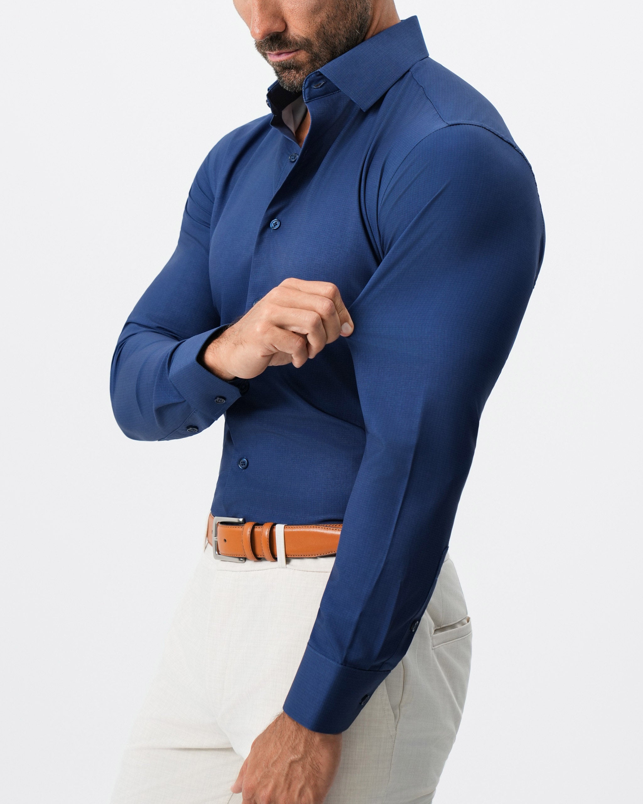 "The Bowman" Navy with Navy Grid