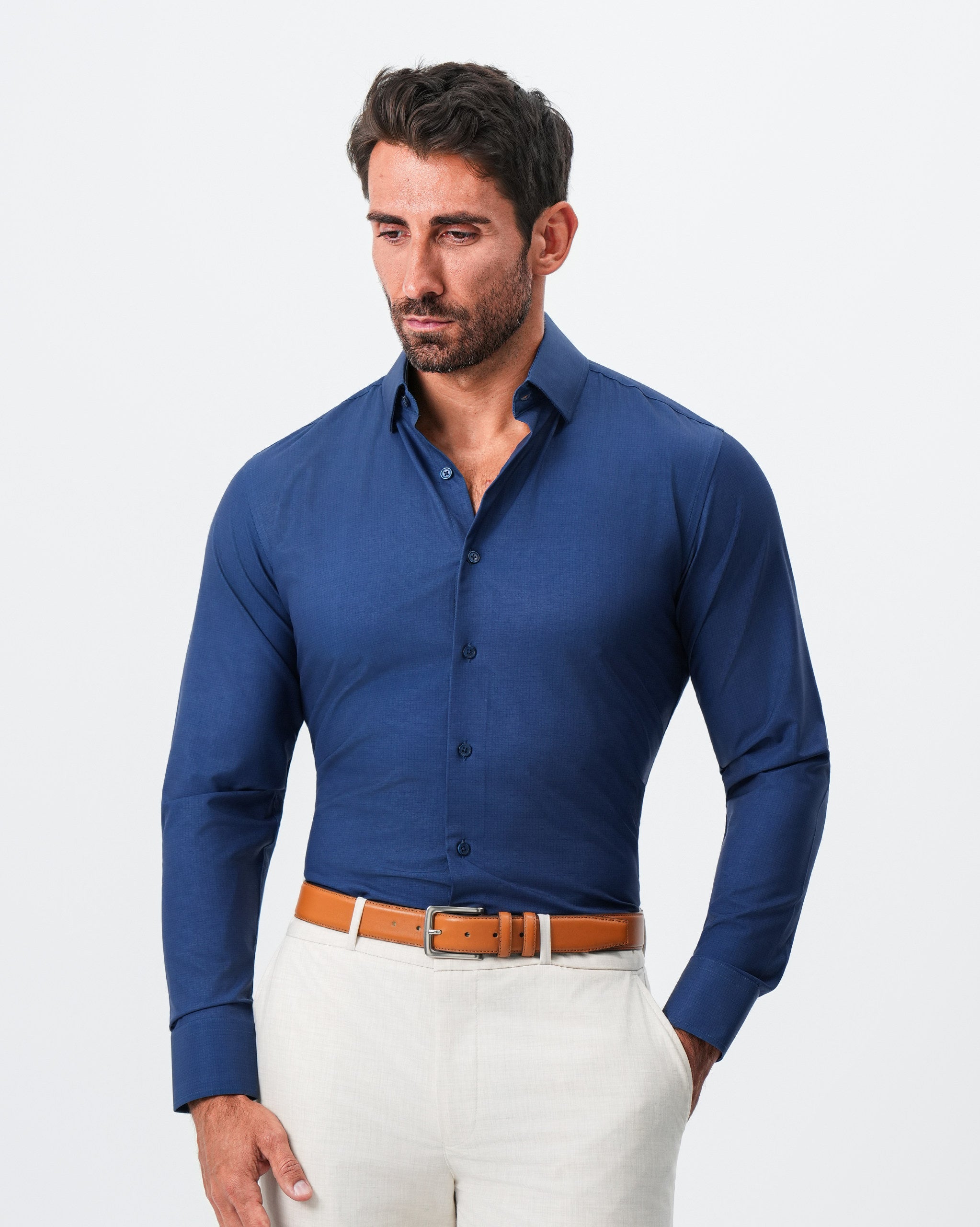 "The Bowman" Navy with Navy Grid