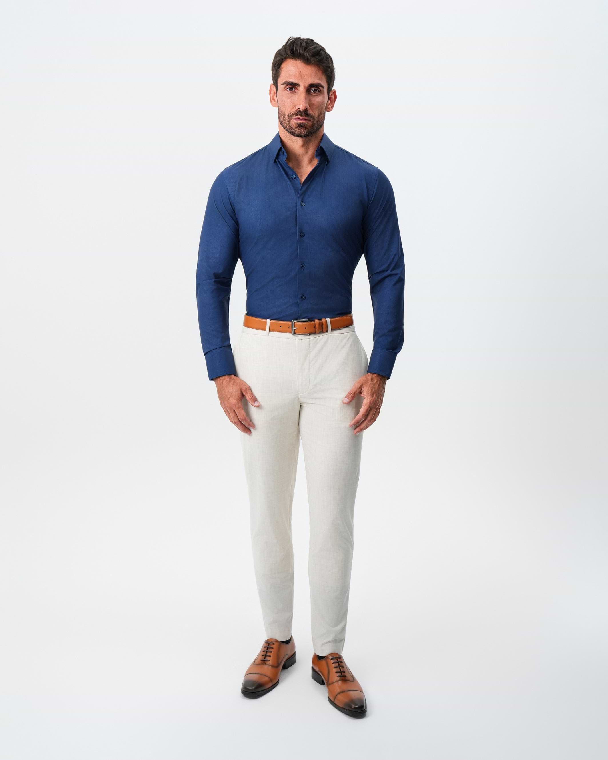 "The Bowman" Navy with Navy Grid