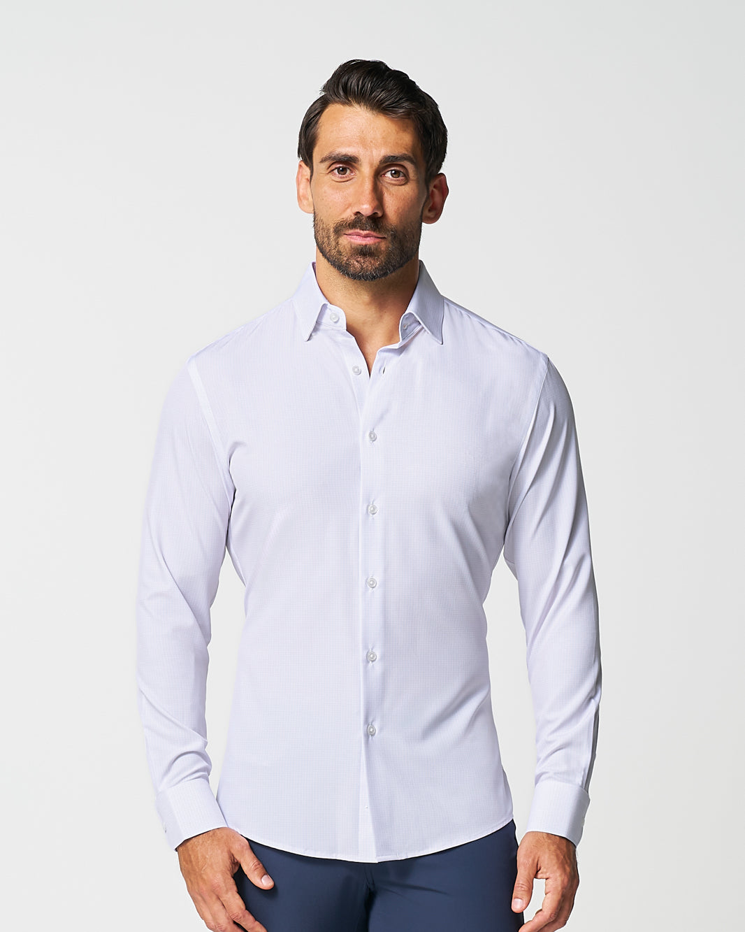 "The Brady" Light Pink & Light Blue Mini Check - Classic Fit