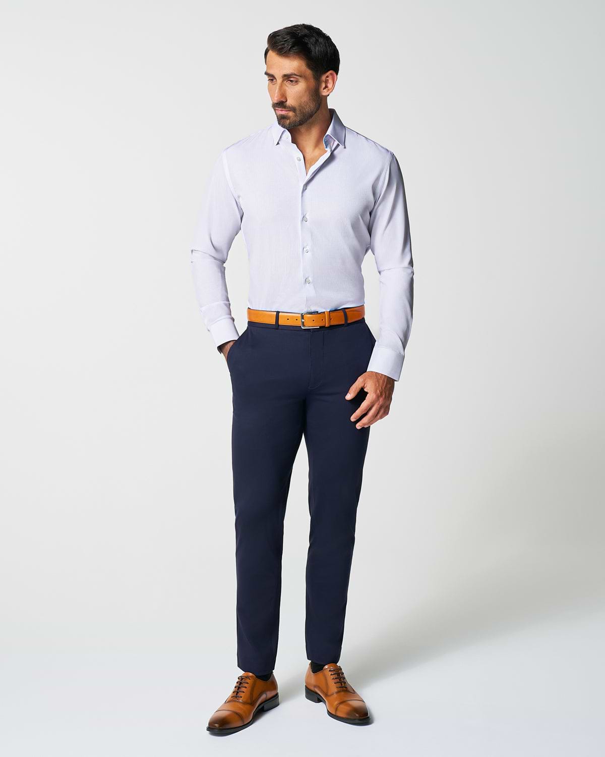 "The Brady" Light Pink & Light Blue Mini Check - Classic Fit