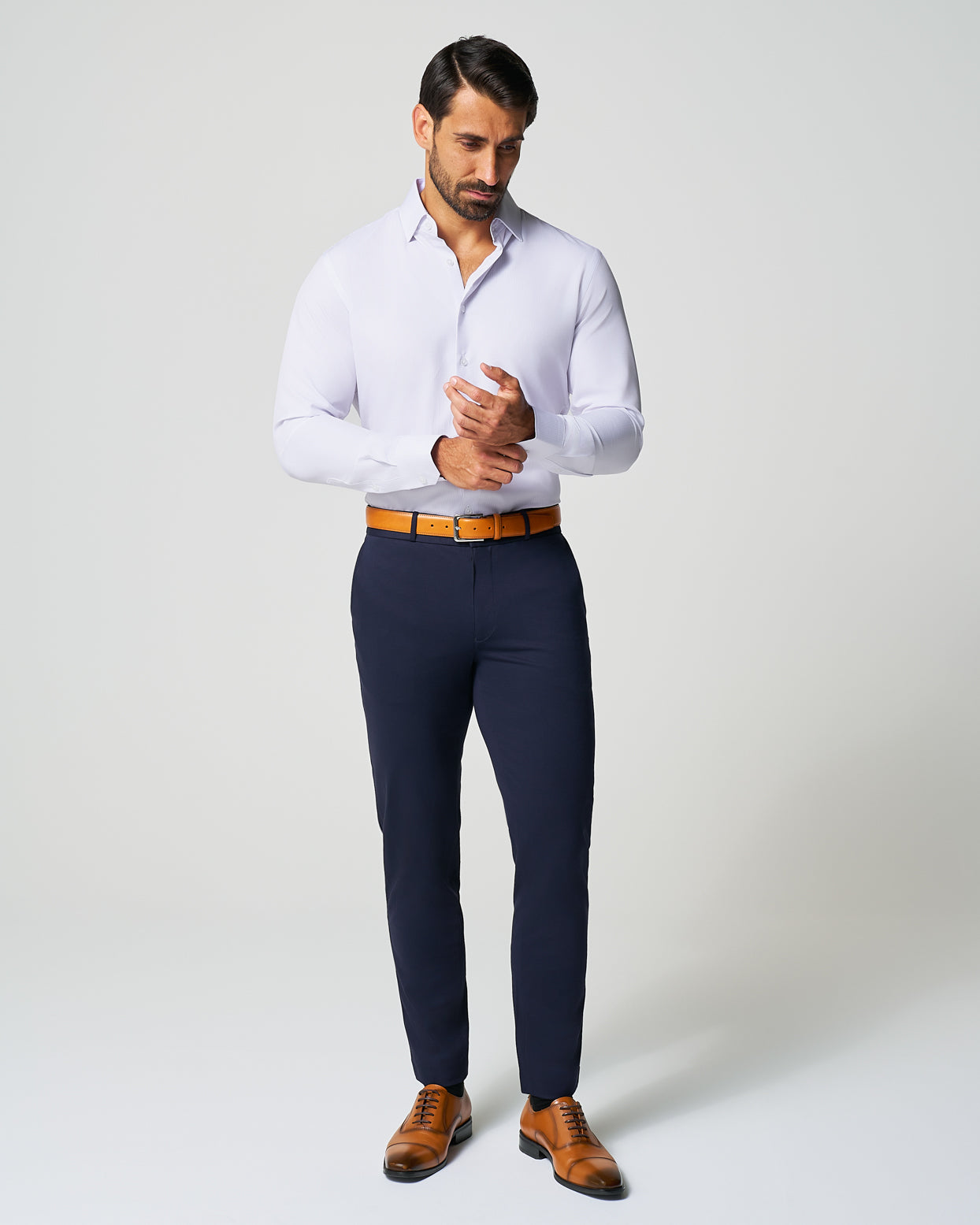 "The Brady" Light Pink & Light Blue Mini Check - Classic Fit