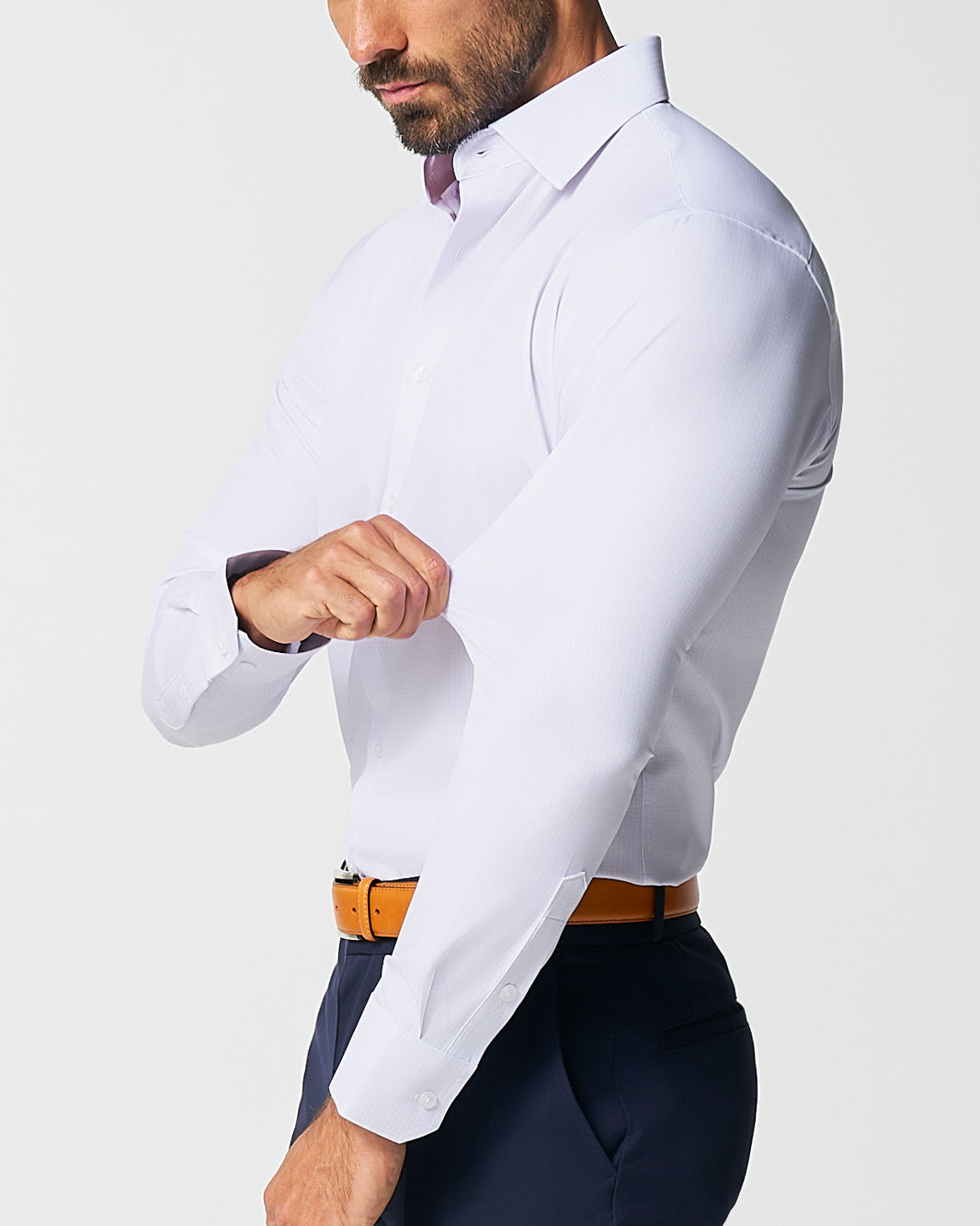 "The Brady" Light Pink & Light Blue Mini Check - Classic Fit