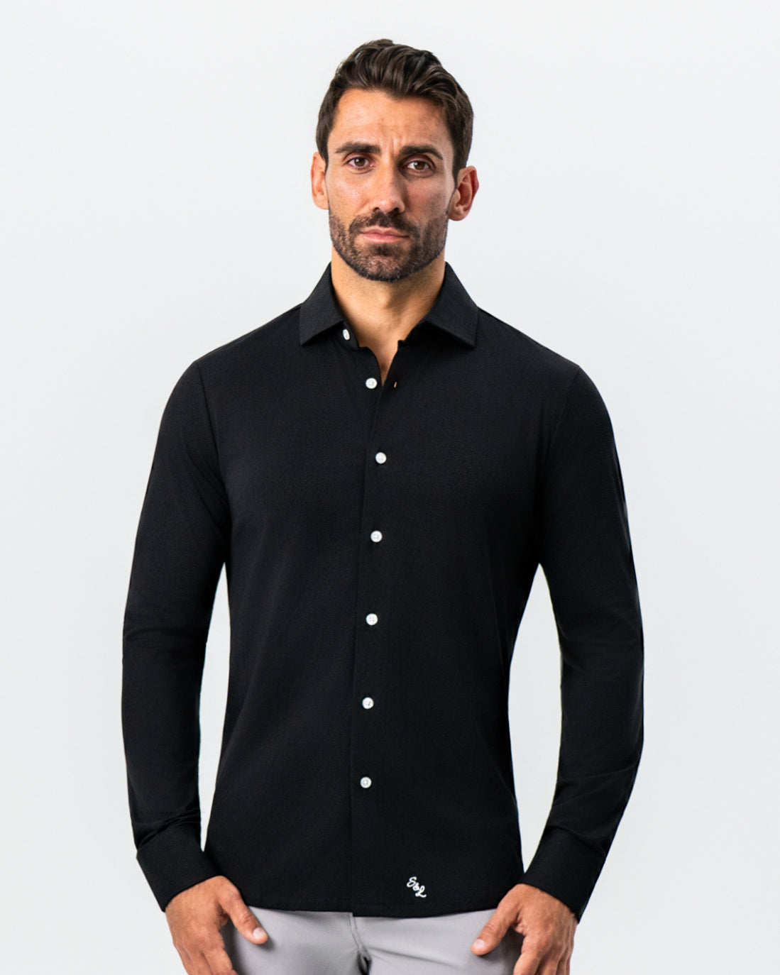 "The Dexter" Black Button Down