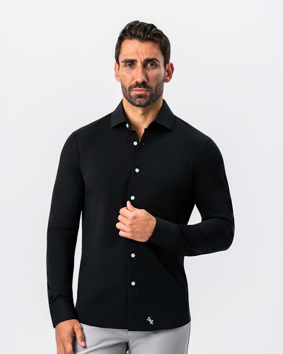 "The Dexter" Black Button Down