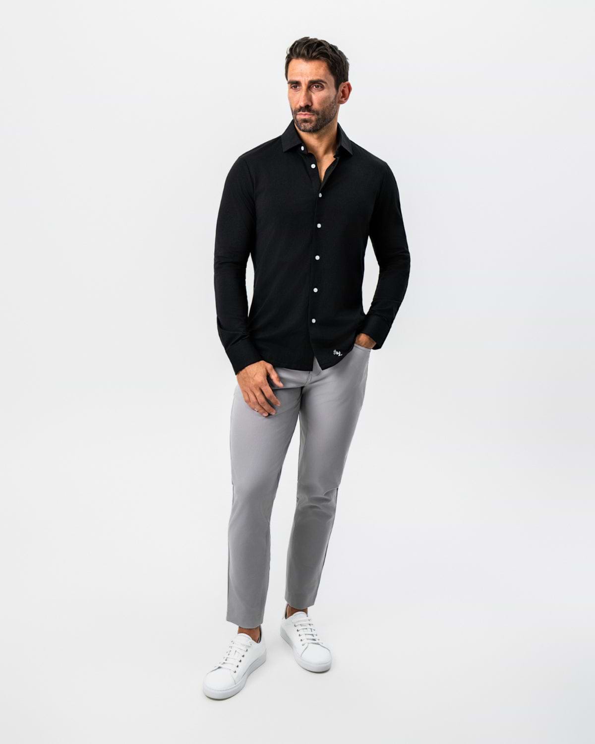 "The Dexter" Black Button Down