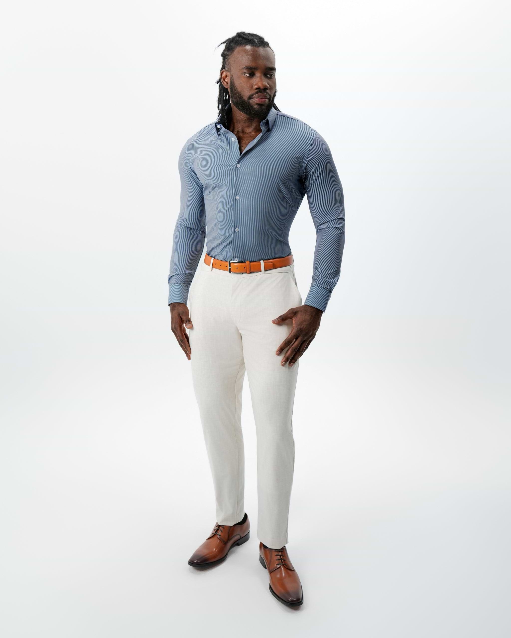 "The Hugo" Navy Pinstripe