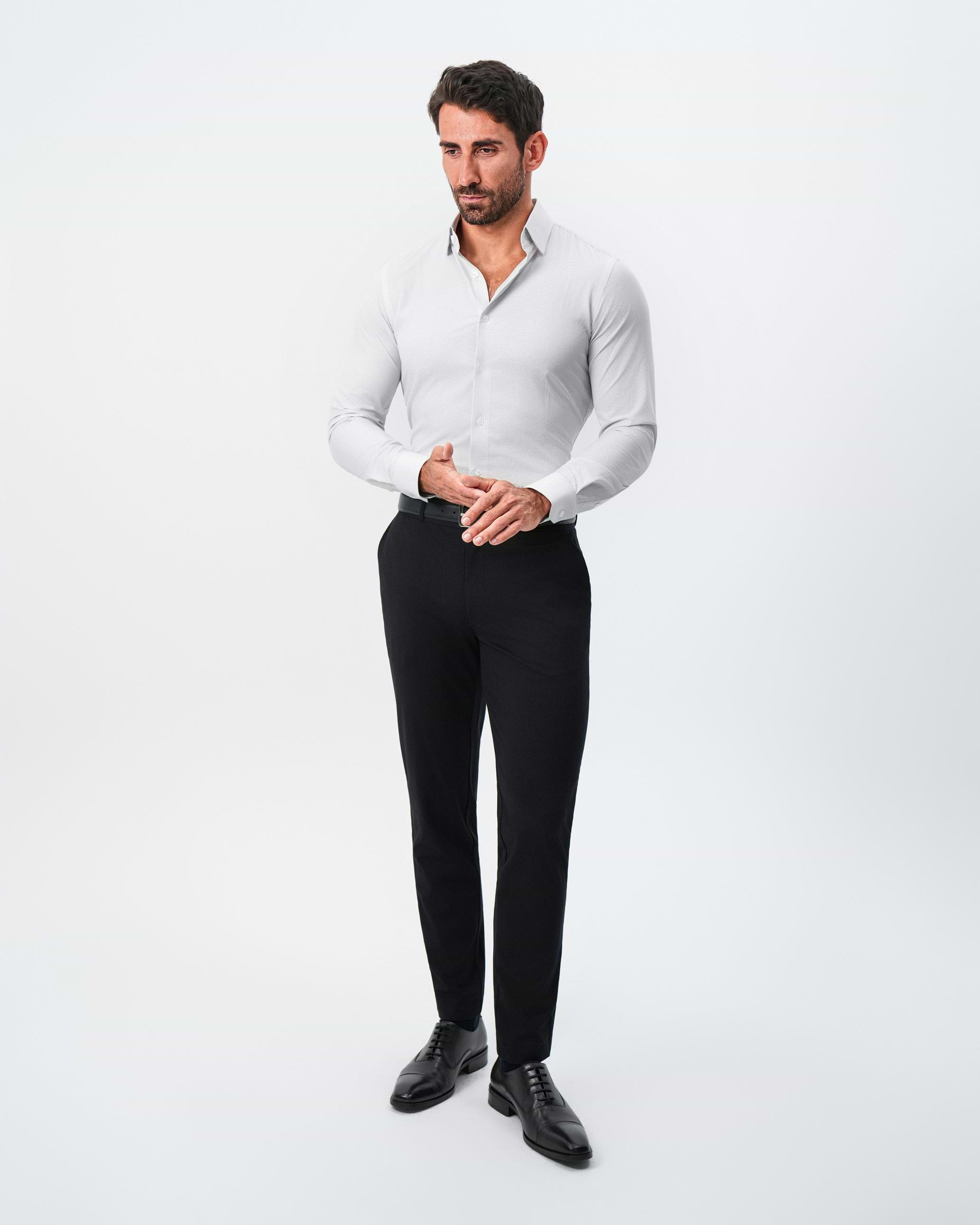 "The Johnny" Mini Grey Dot Print