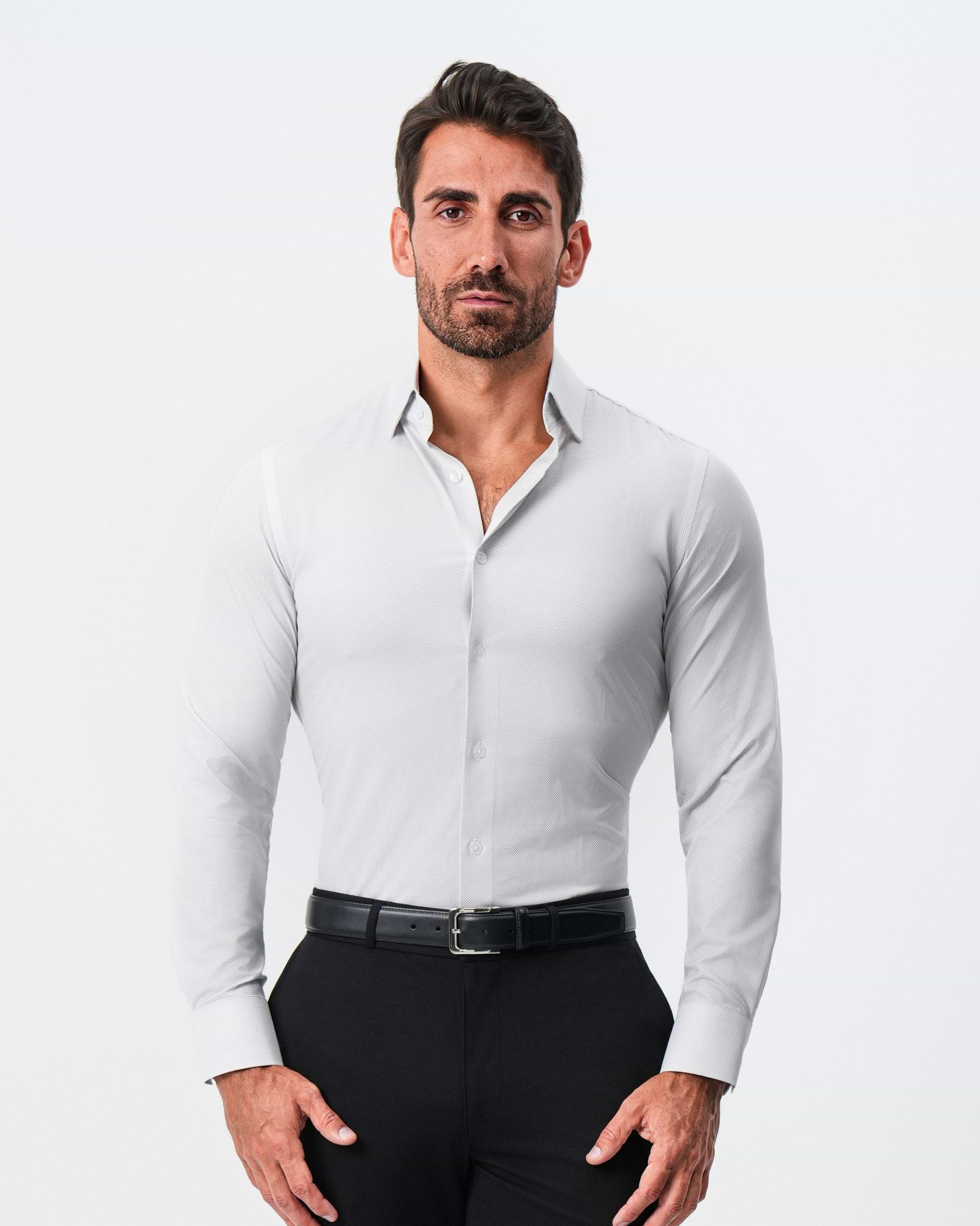 "The Johnny" Mini Grey Dot Print