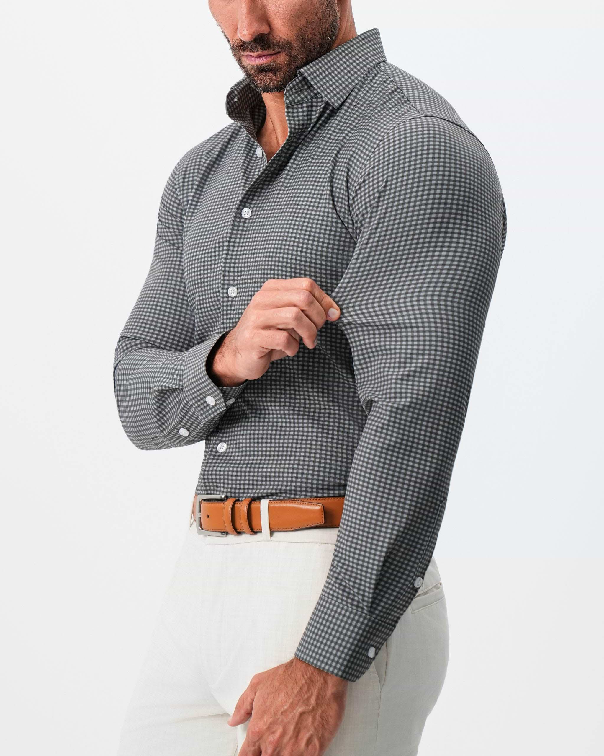 "The Matty" Dark Green & Light Blue Mini Check