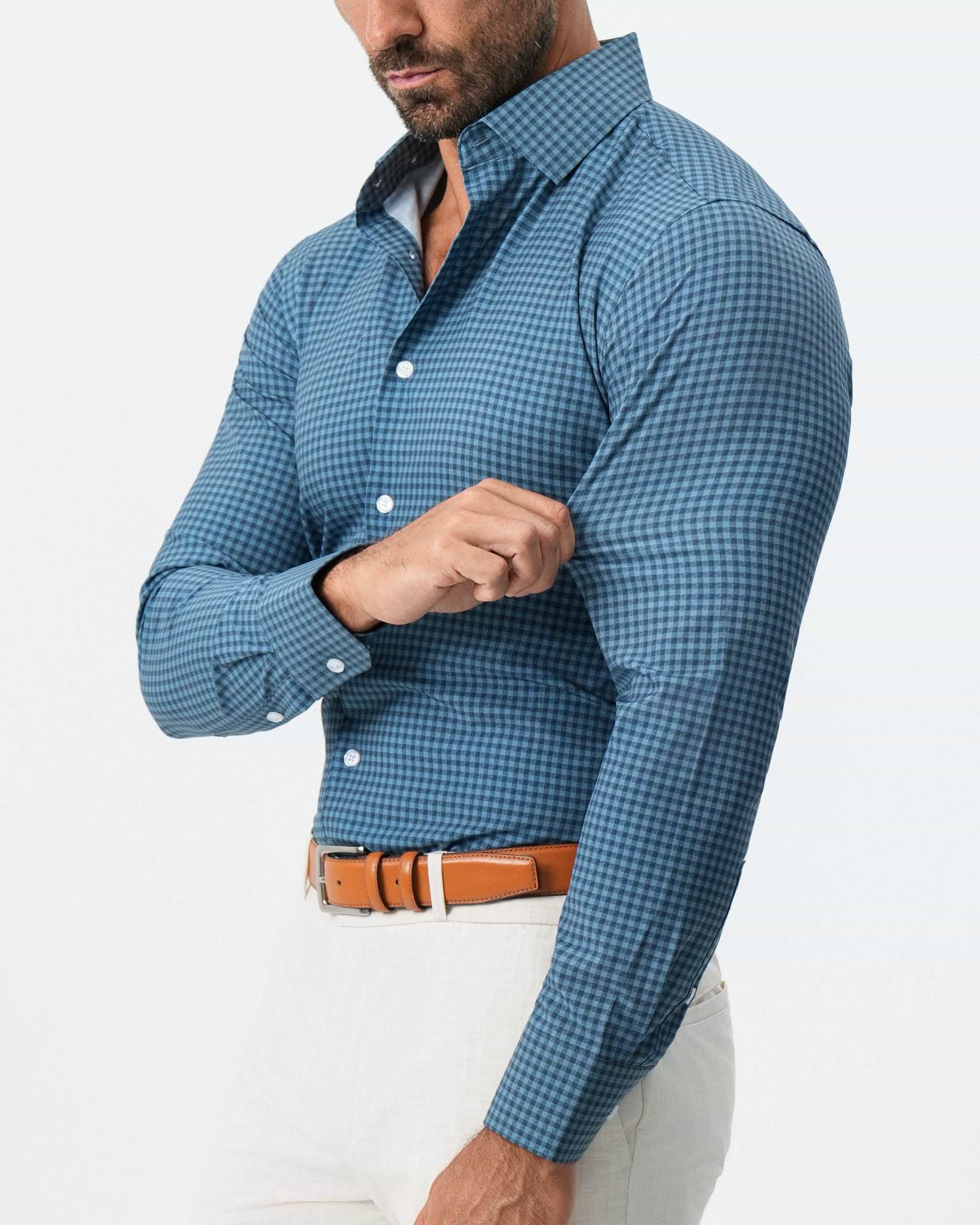 "The Montgomery" Teal & Navy Gingham