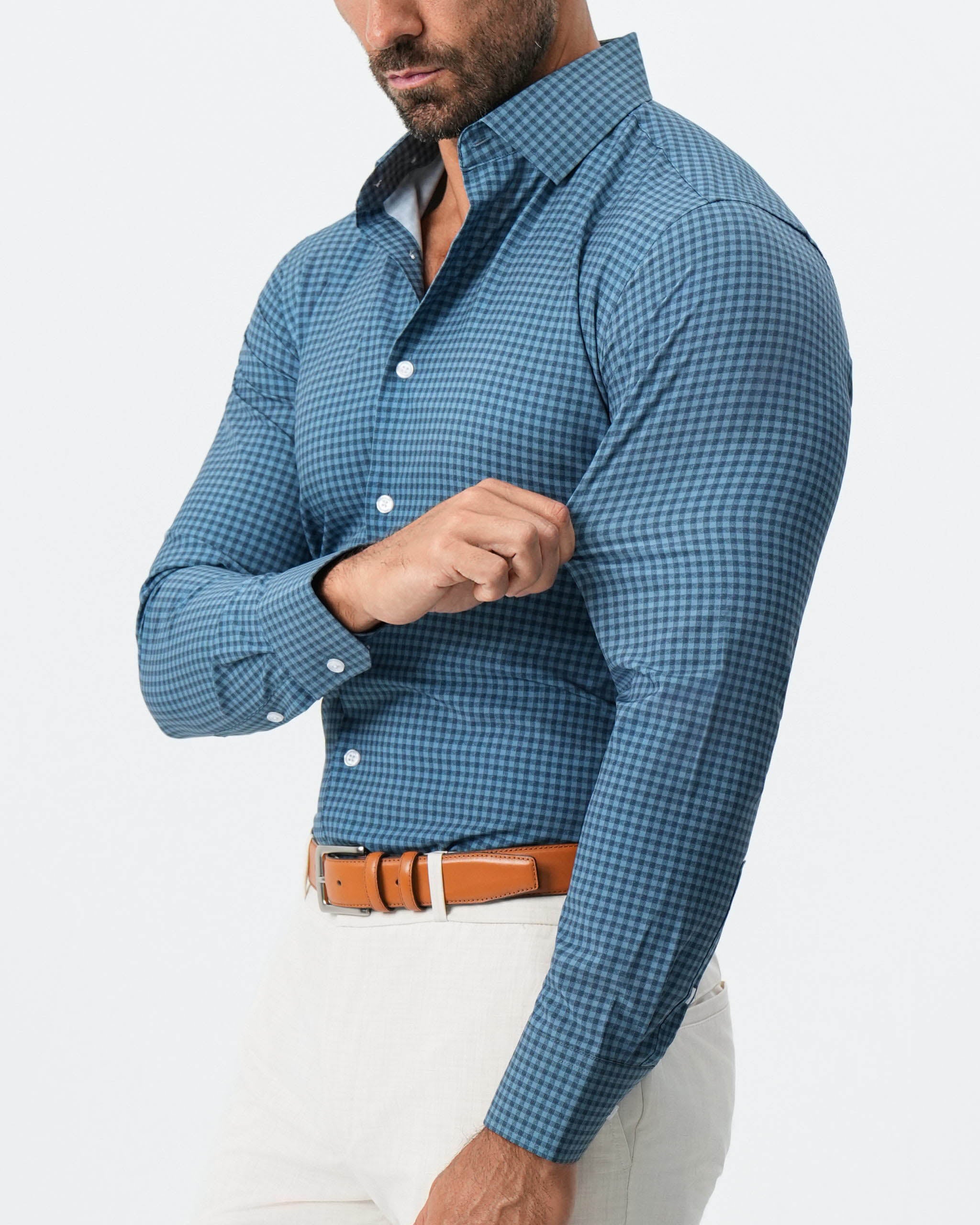 "The Montgomery" Teal & Navy Gingham