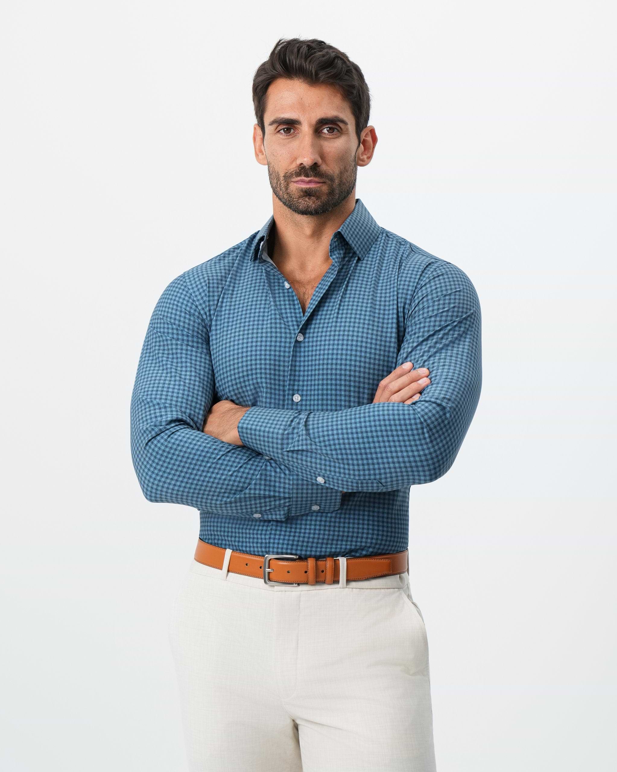 "The Montgomery" Teal & Navy Gingham