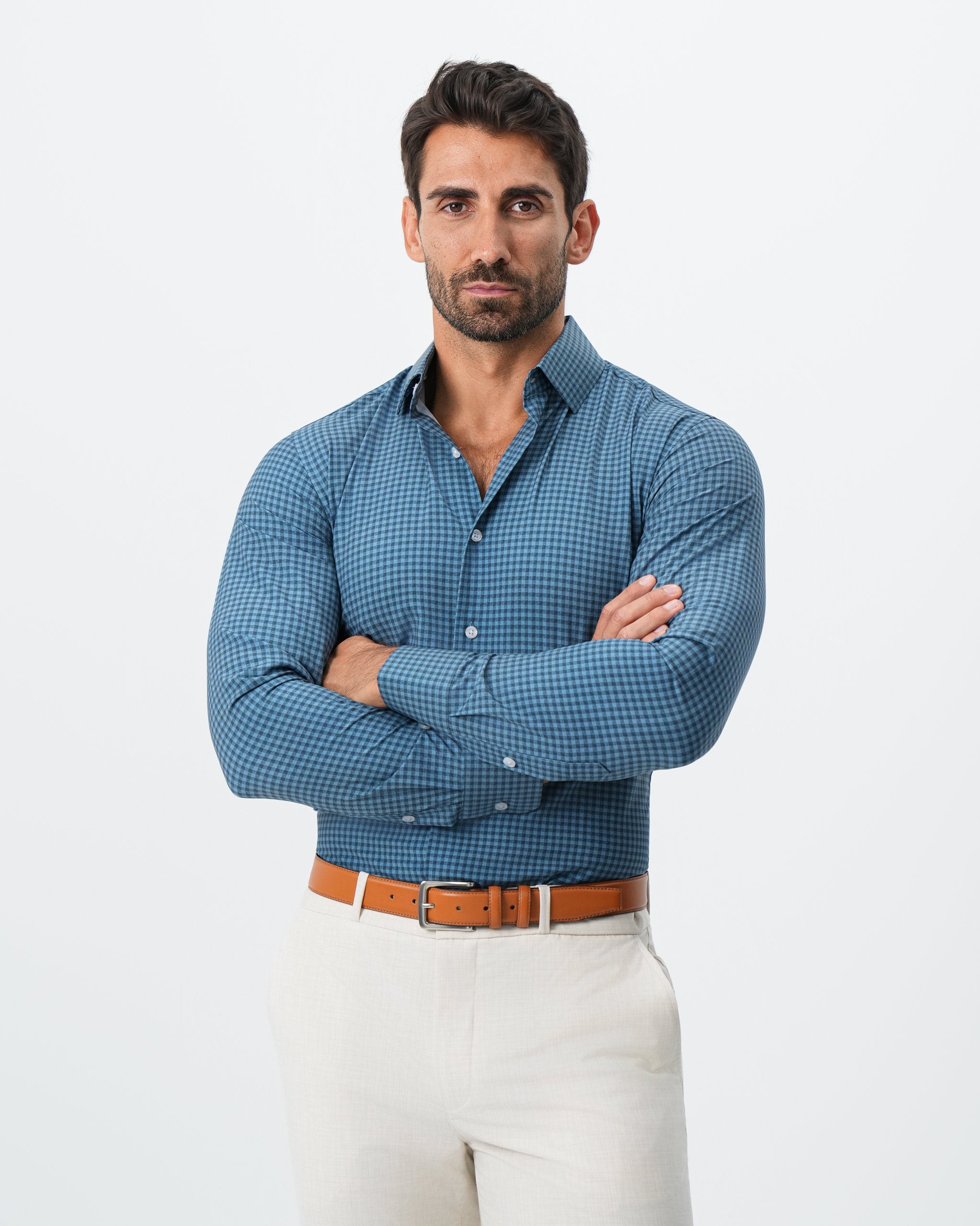 "The Montgomery" Teal & Navy Gingham