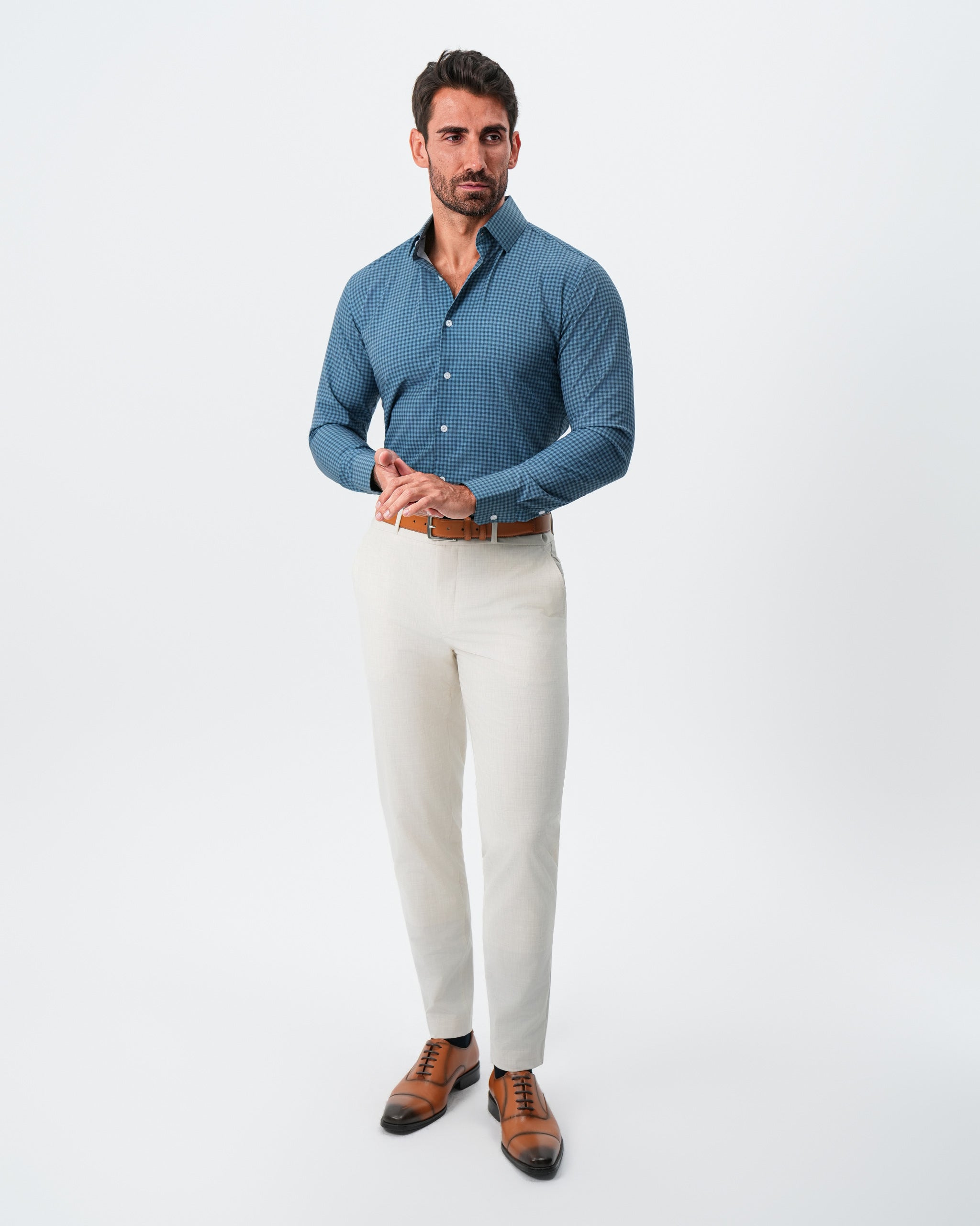 "The Montgomery" Teal & Navy Gingham