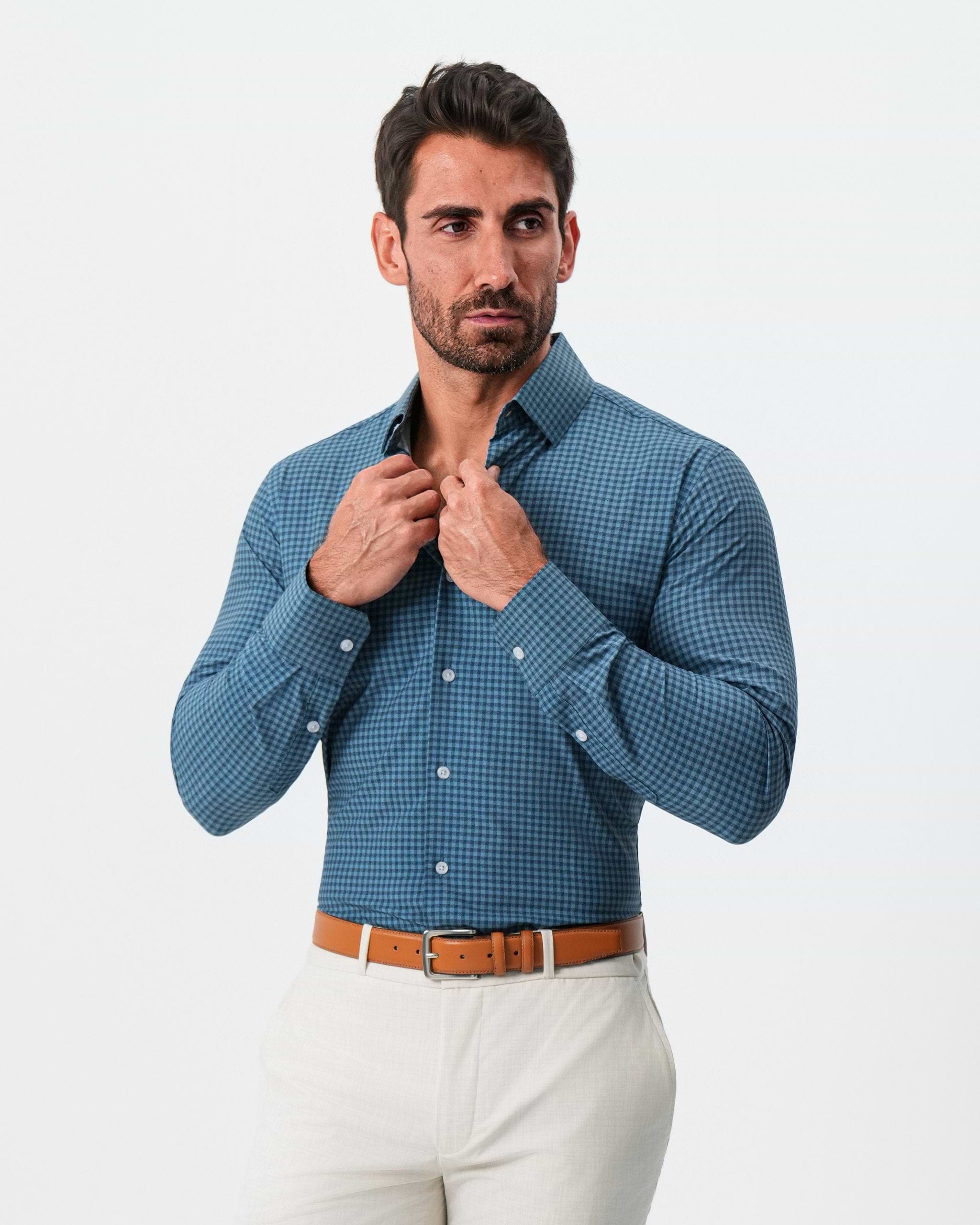 "The Montgomery" Teal & Navy Gingham