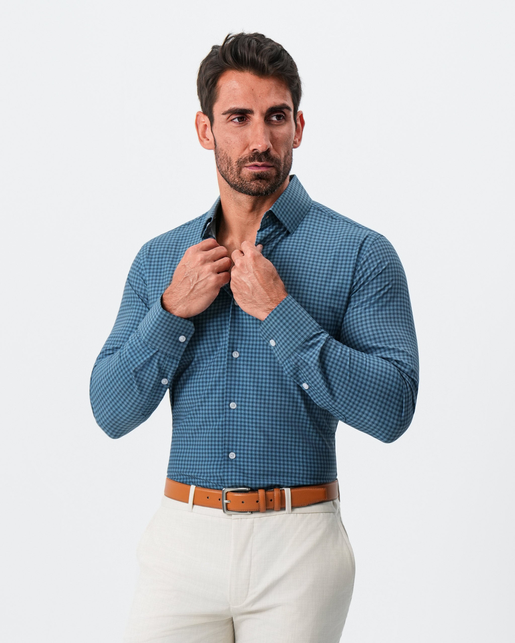 "The Montgomery" Teal & Navy Gingham