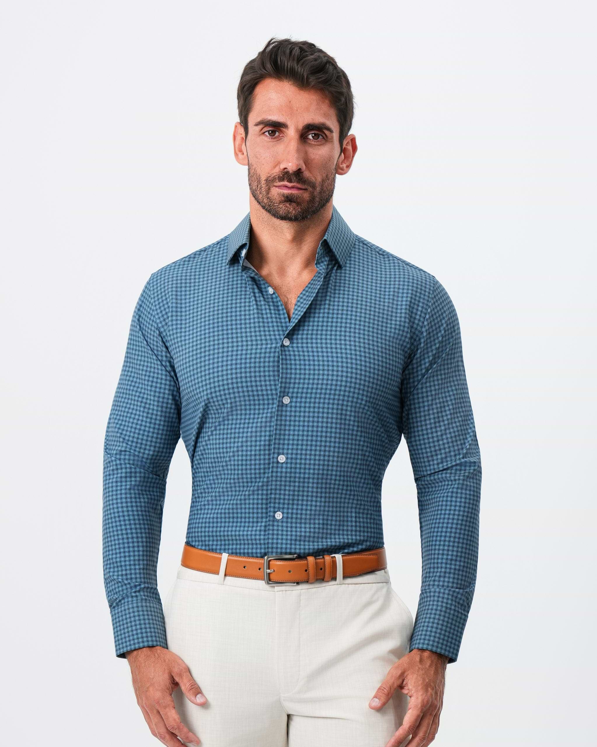 "The Montgomery" Teal & Navy Gingham