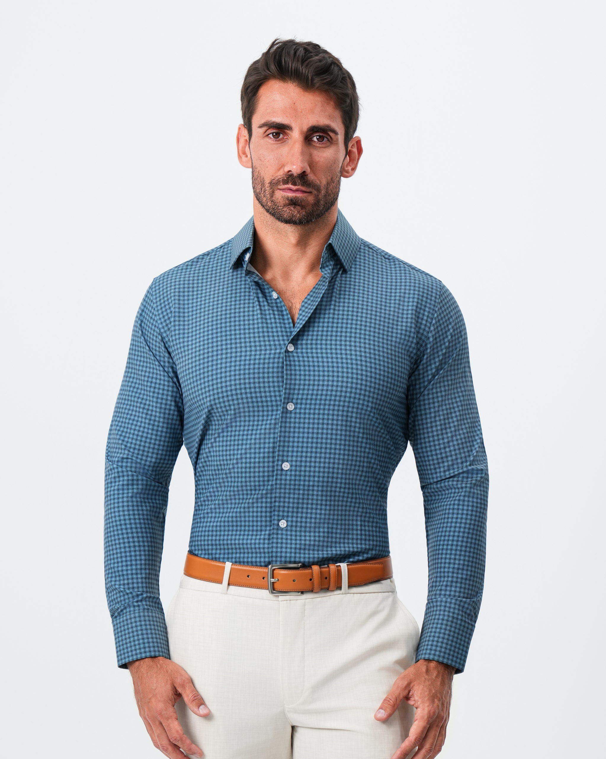 "The Montgomery" Teal & Navy Gingham