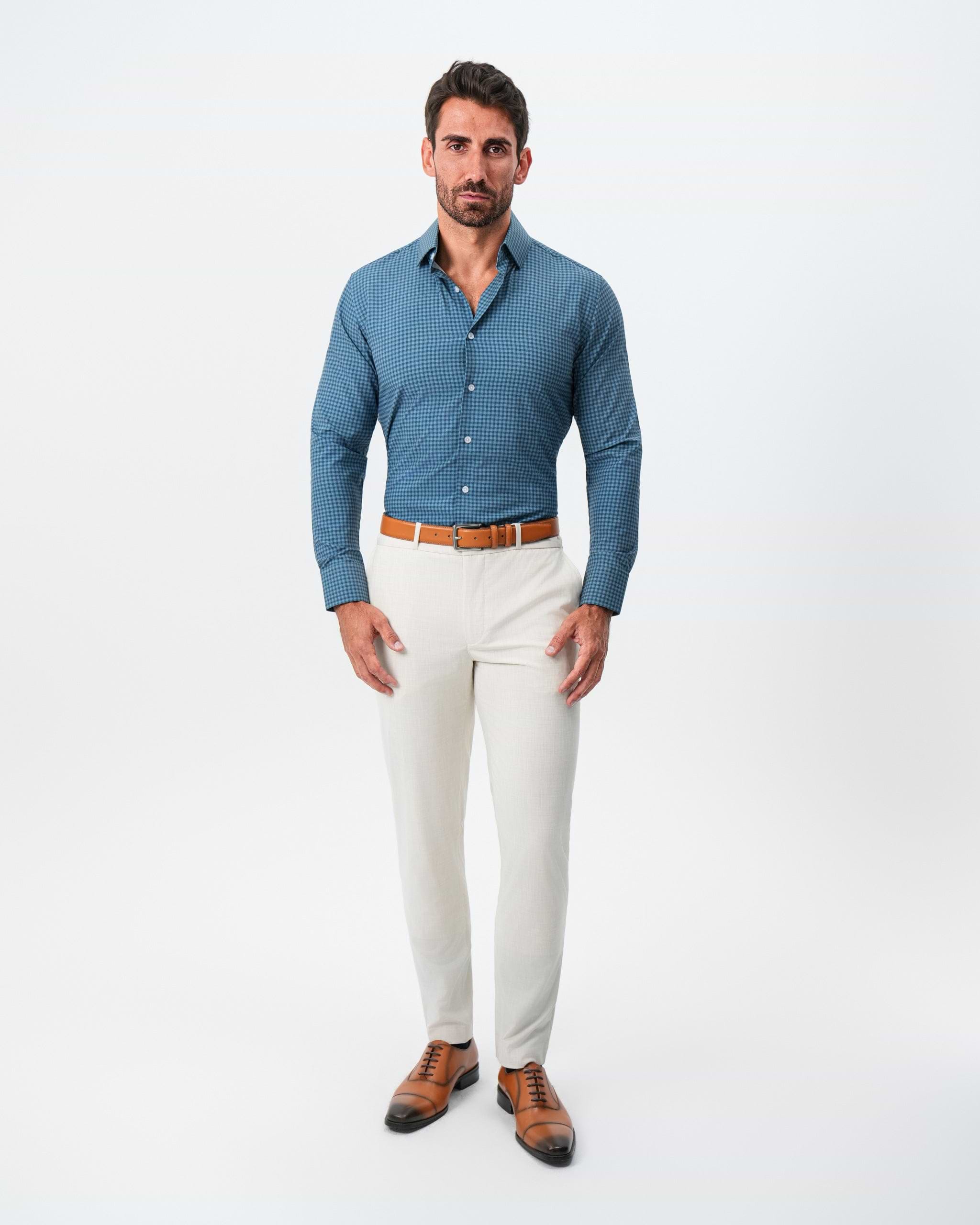 "The Montgomery" Teal & Navy Gingham