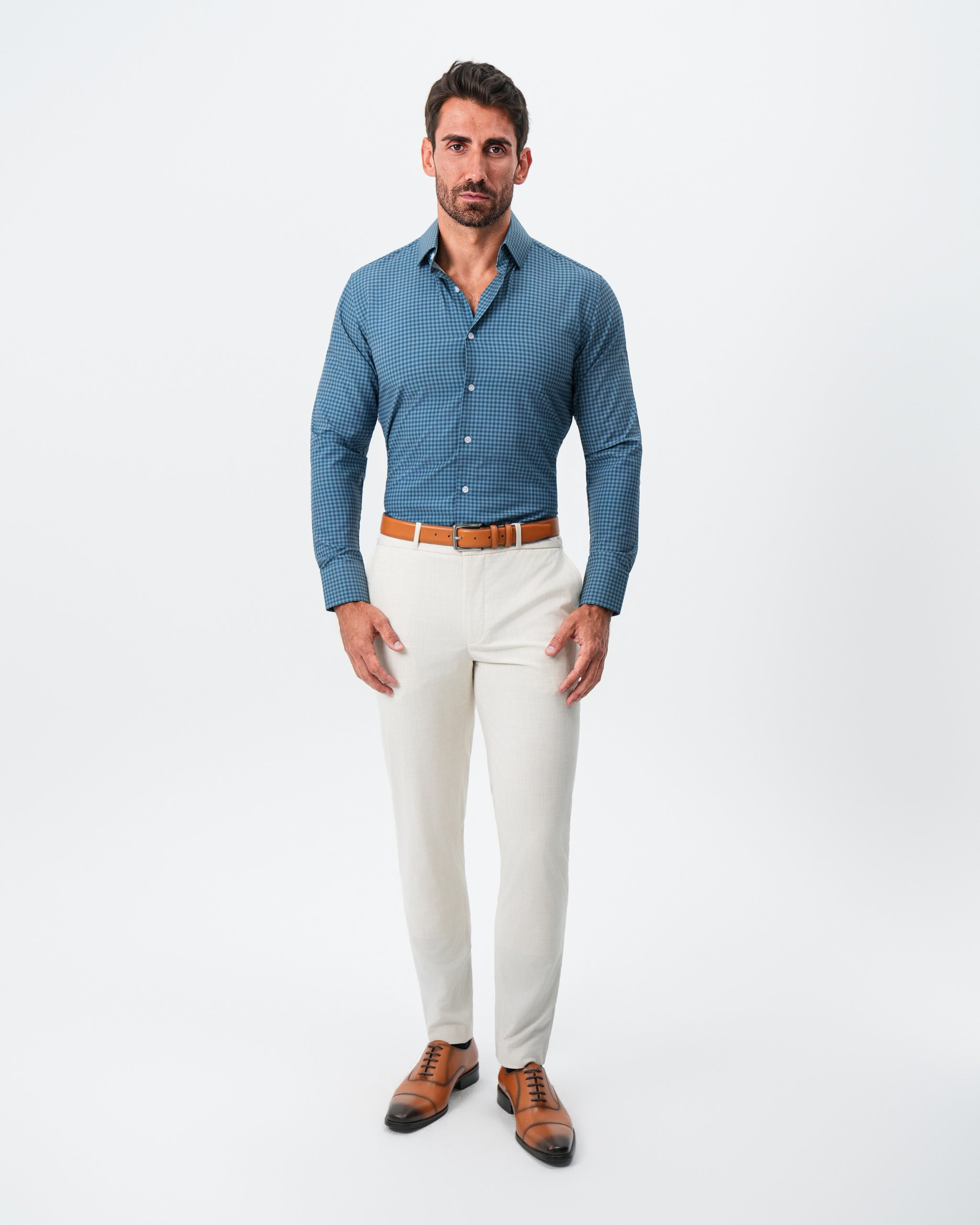 "The Montgomery" Teal & Navy Gingham