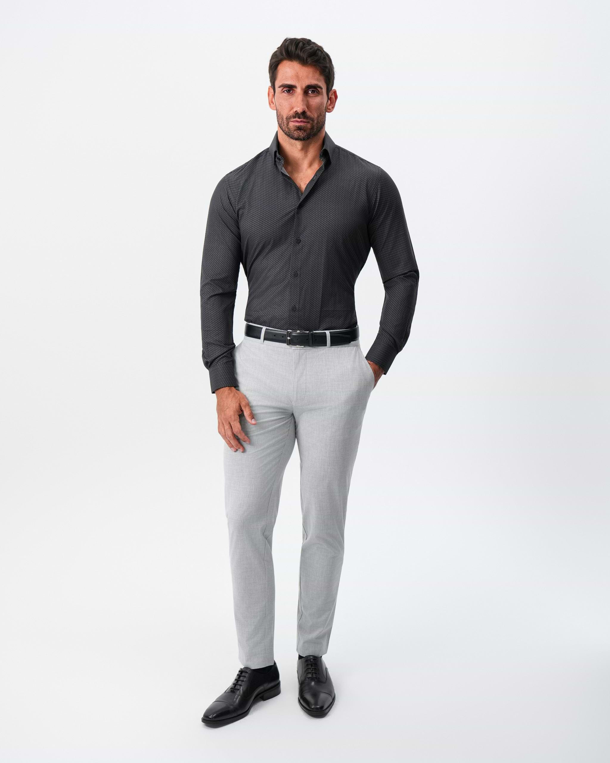 "The Prescott" Abstract Black and Grey Houndstooth