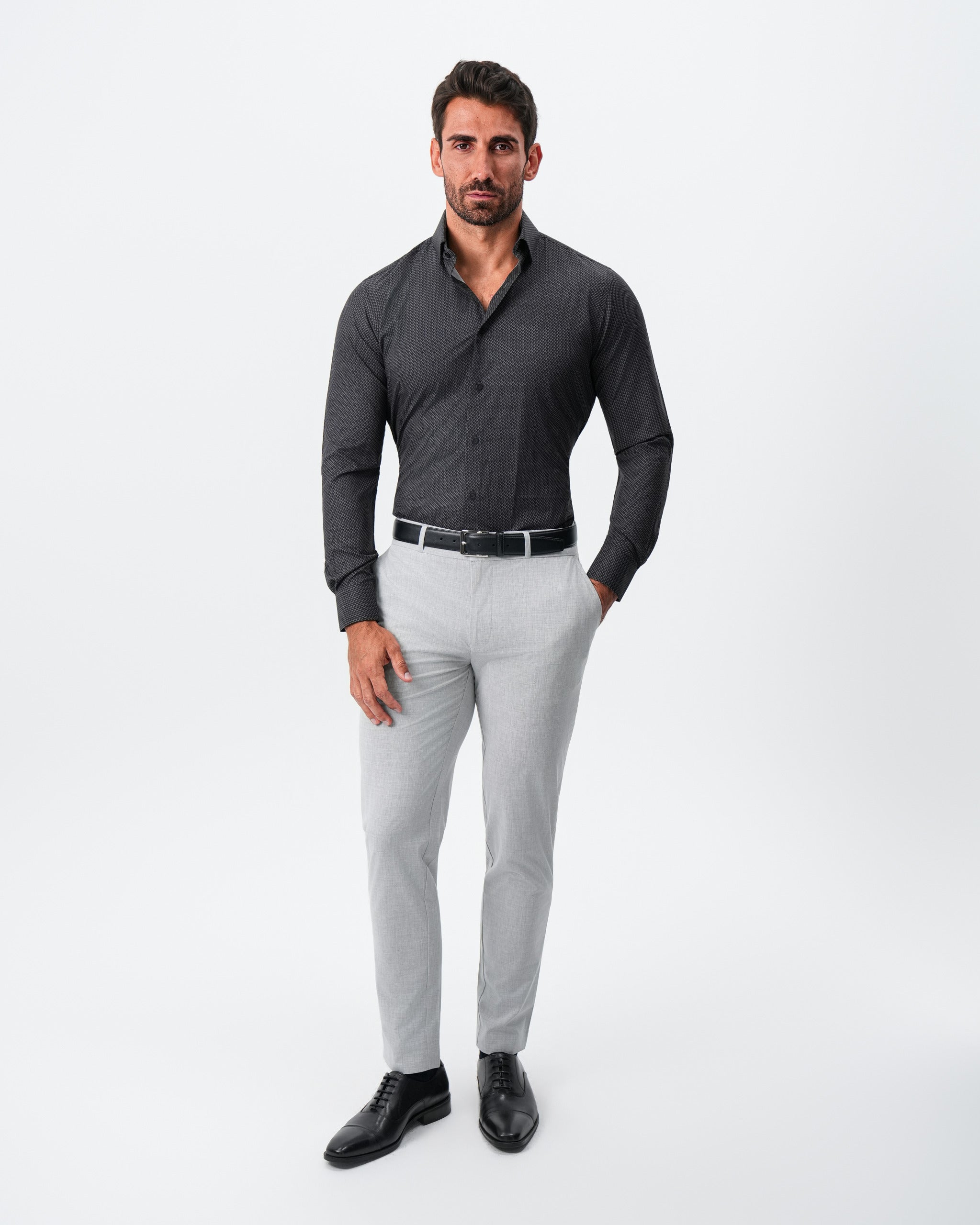 "The Prescott" Abstract Black and Grey Houndstooth