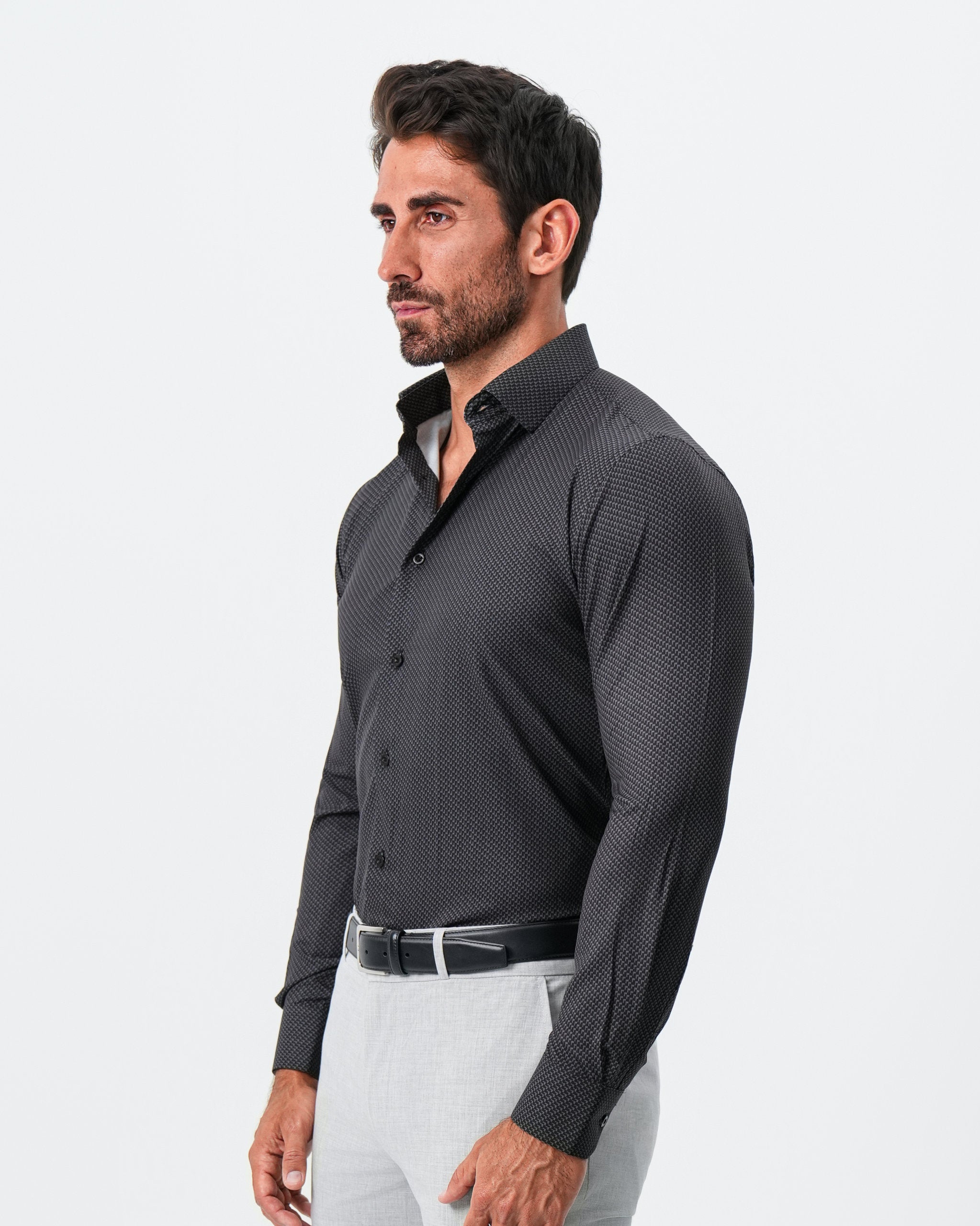 "The Prescott" Abstract Black and Grey Houndstooth
