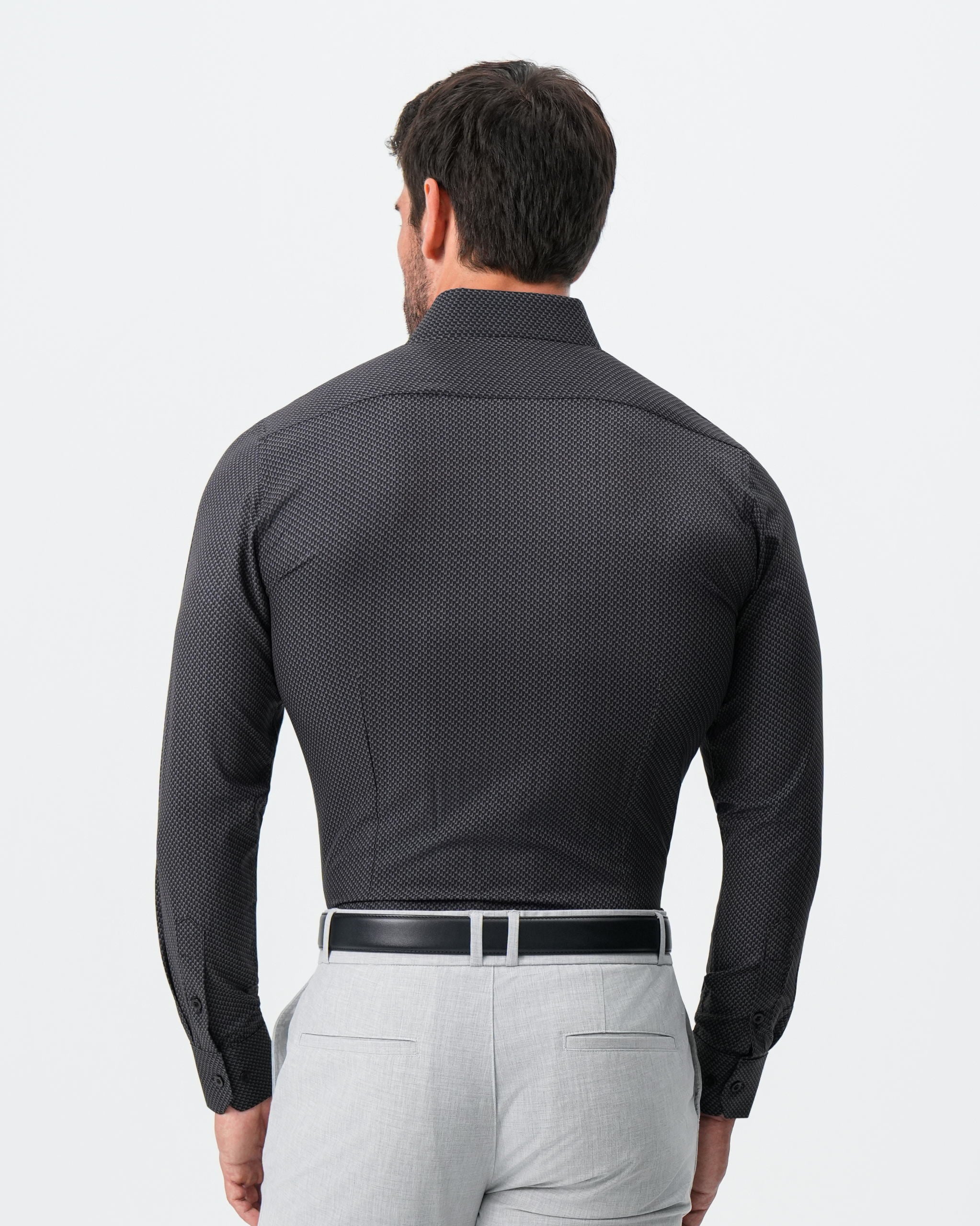 "The Prescott" Abstract Black and Grey Houndstooth