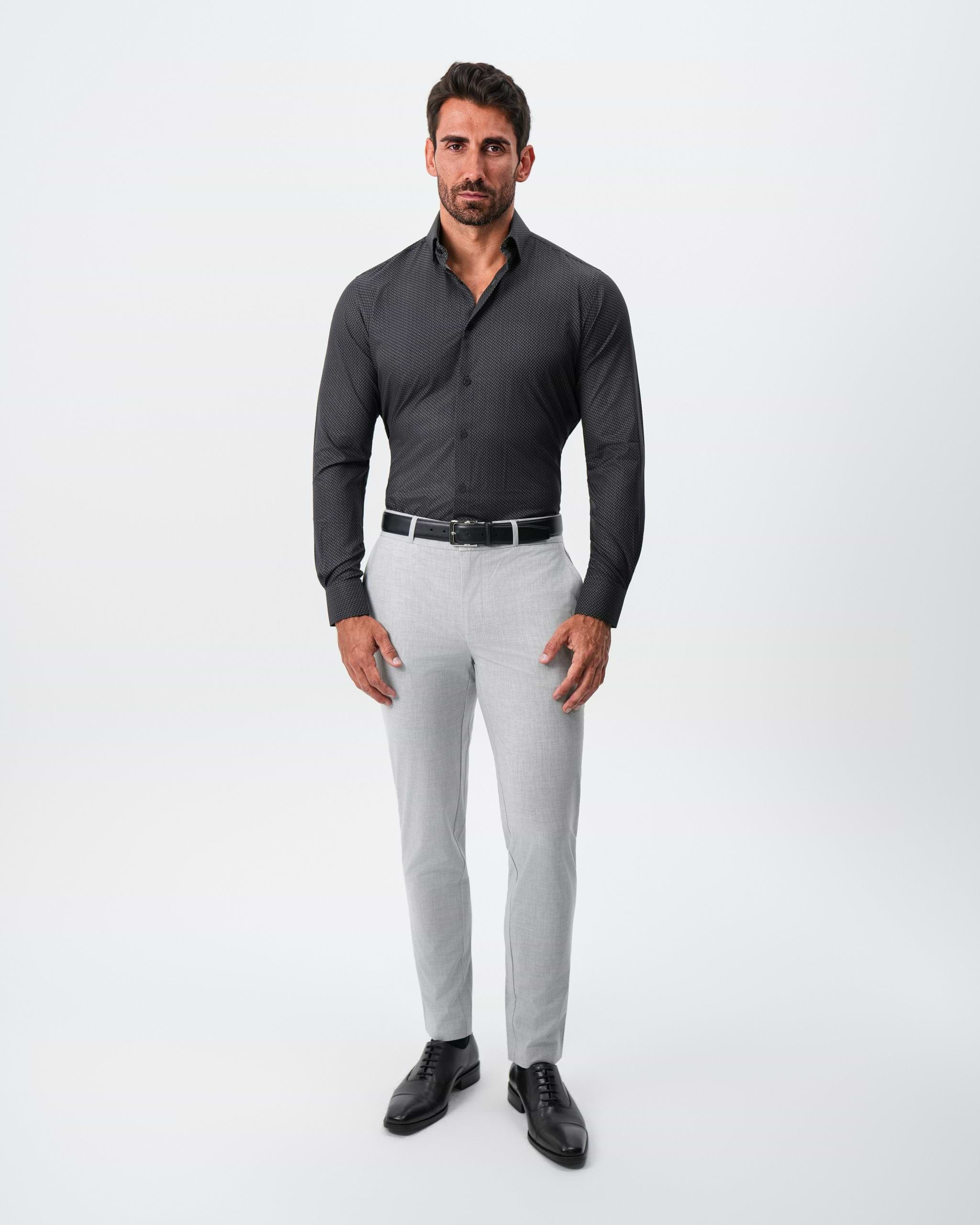 "The Prescott" Abstract Black and Grey Houndstooth