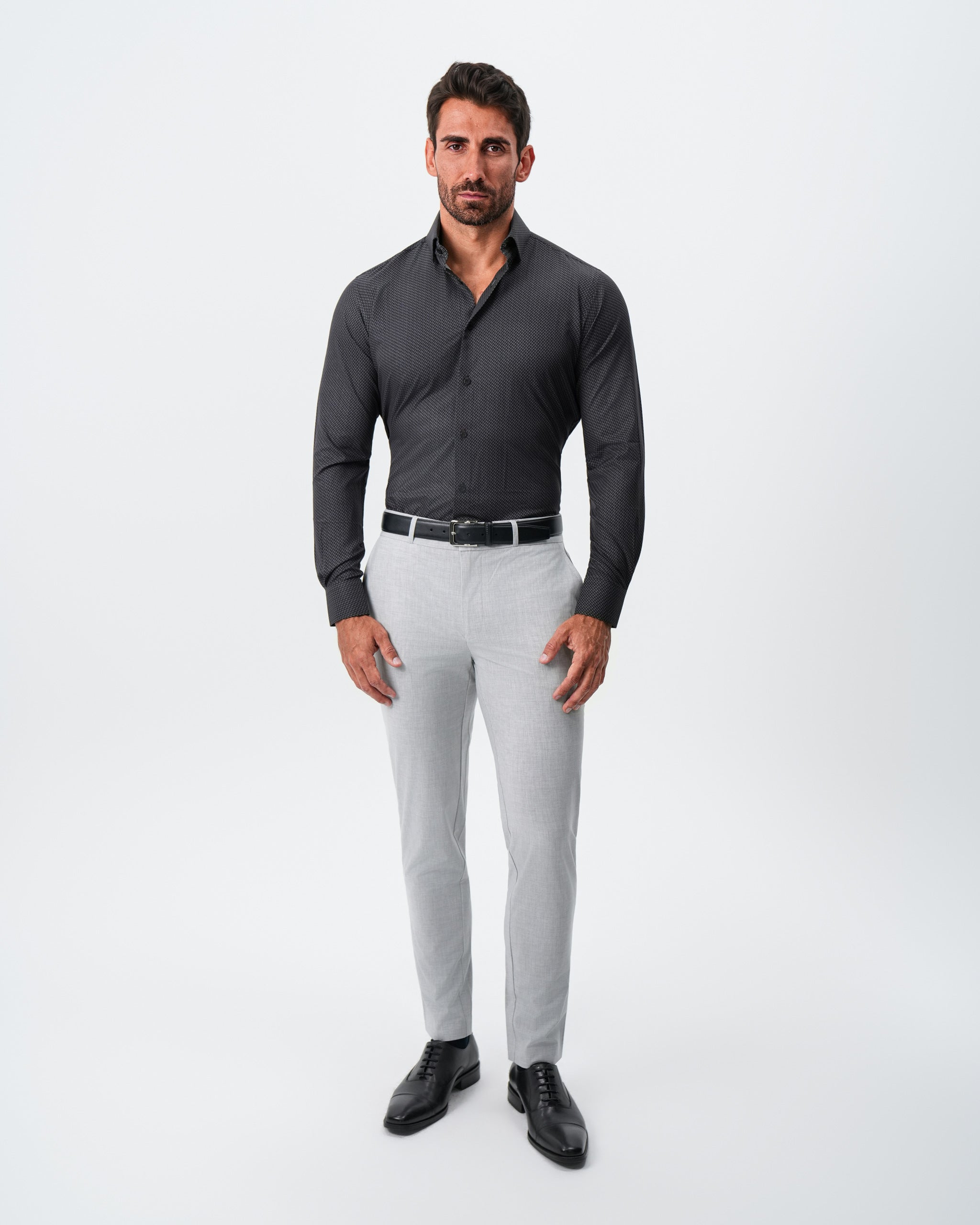 "The Prescott" Abstract Black and Grey Houndstooth