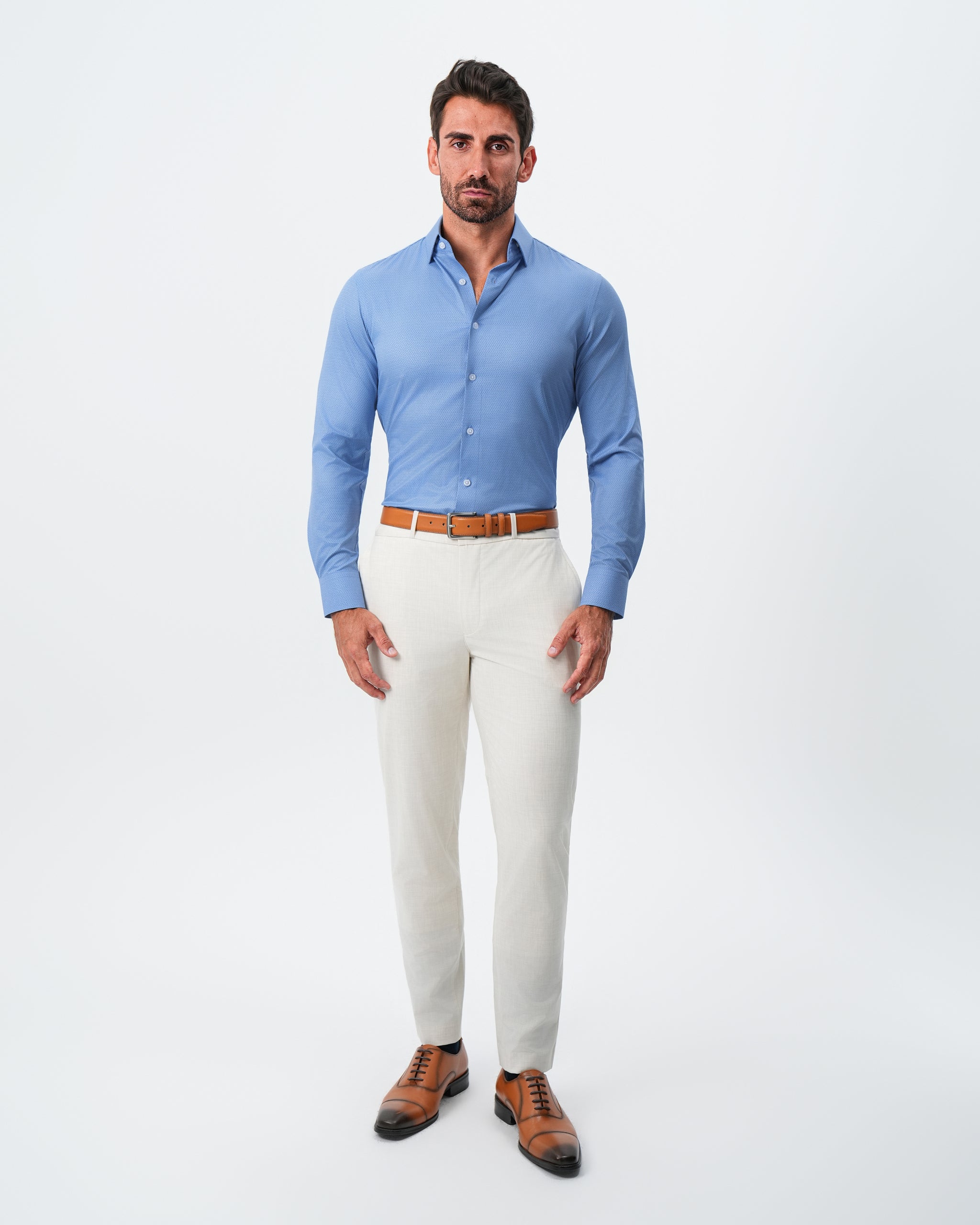 ''The Robin'' Light Blue Mini Diamond Jacquard