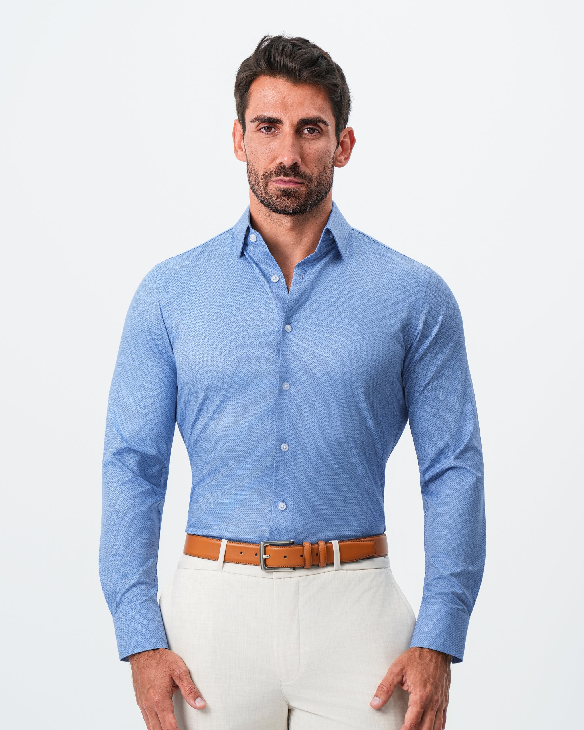 ''The Robin'' Light Blue Mini Diamond Jacquard
