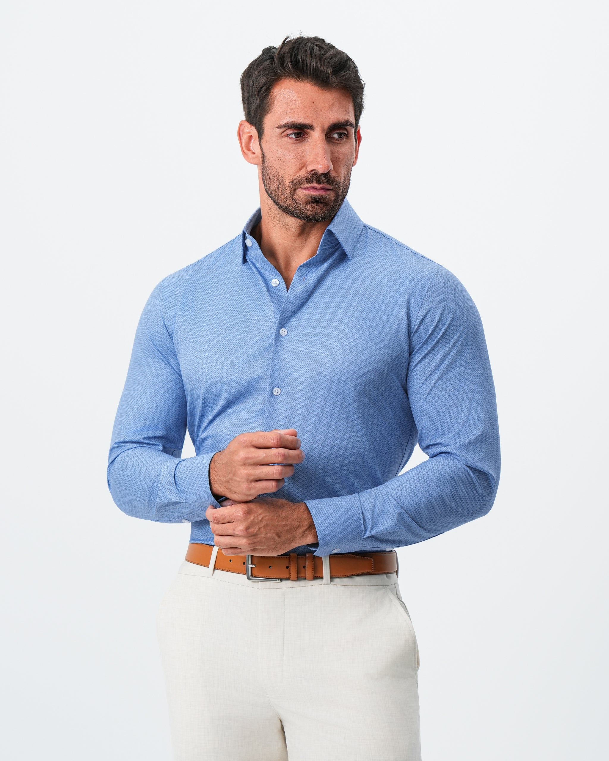 ''The Robin'' Light Blue Mini Diamond Jacquard