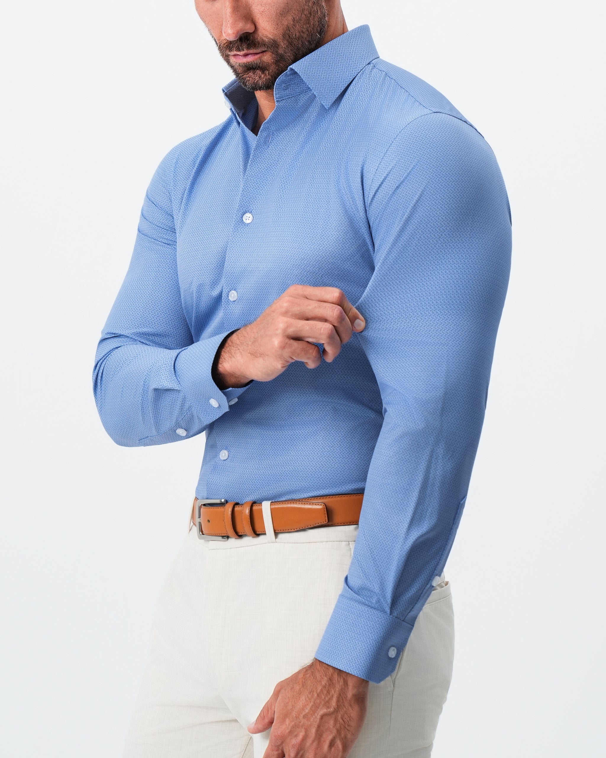 ''The Robin'' Light Blue Mini Diamond Jacquard