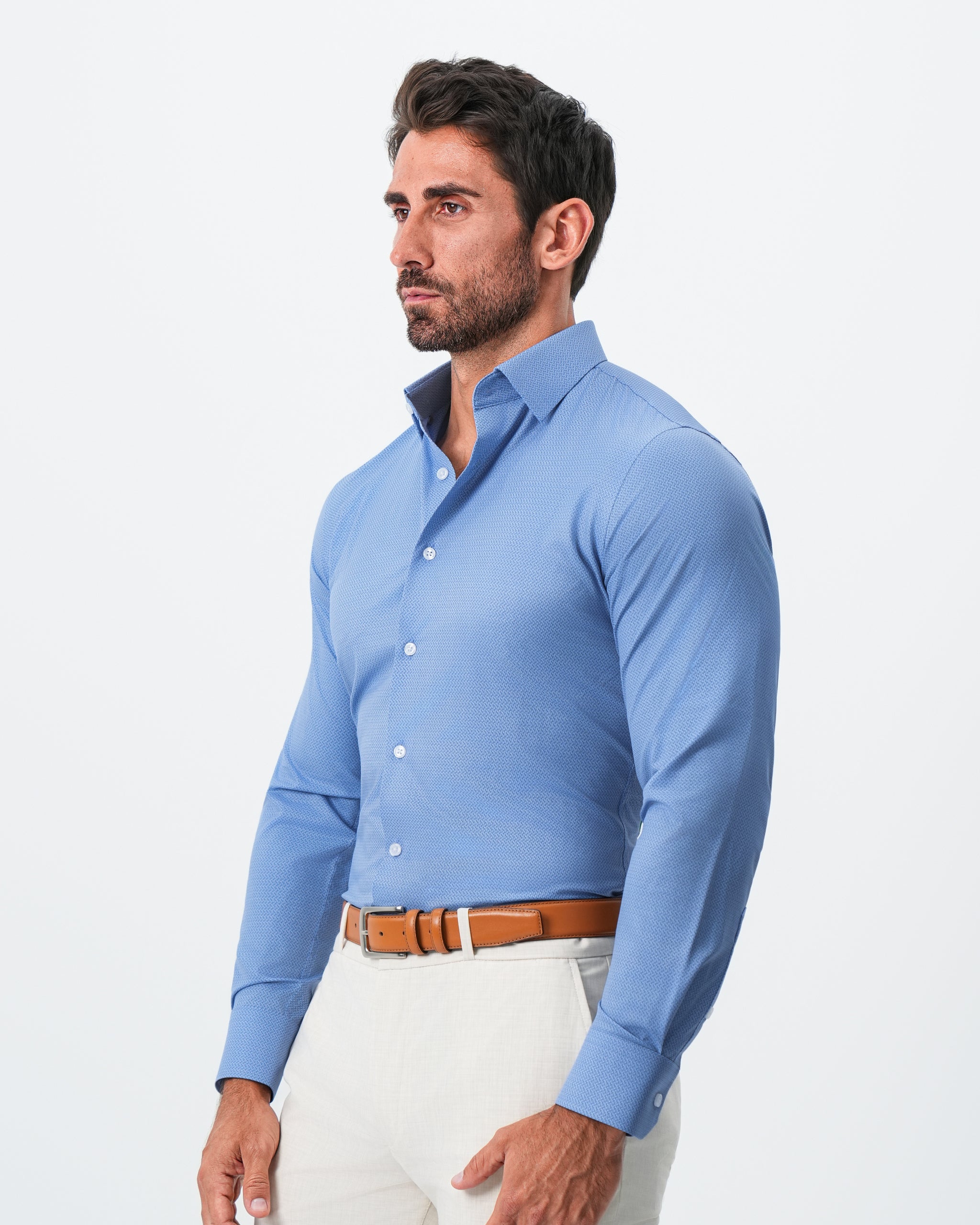 ''The Robin'' Light Blue Mini Diamond Jacquard
