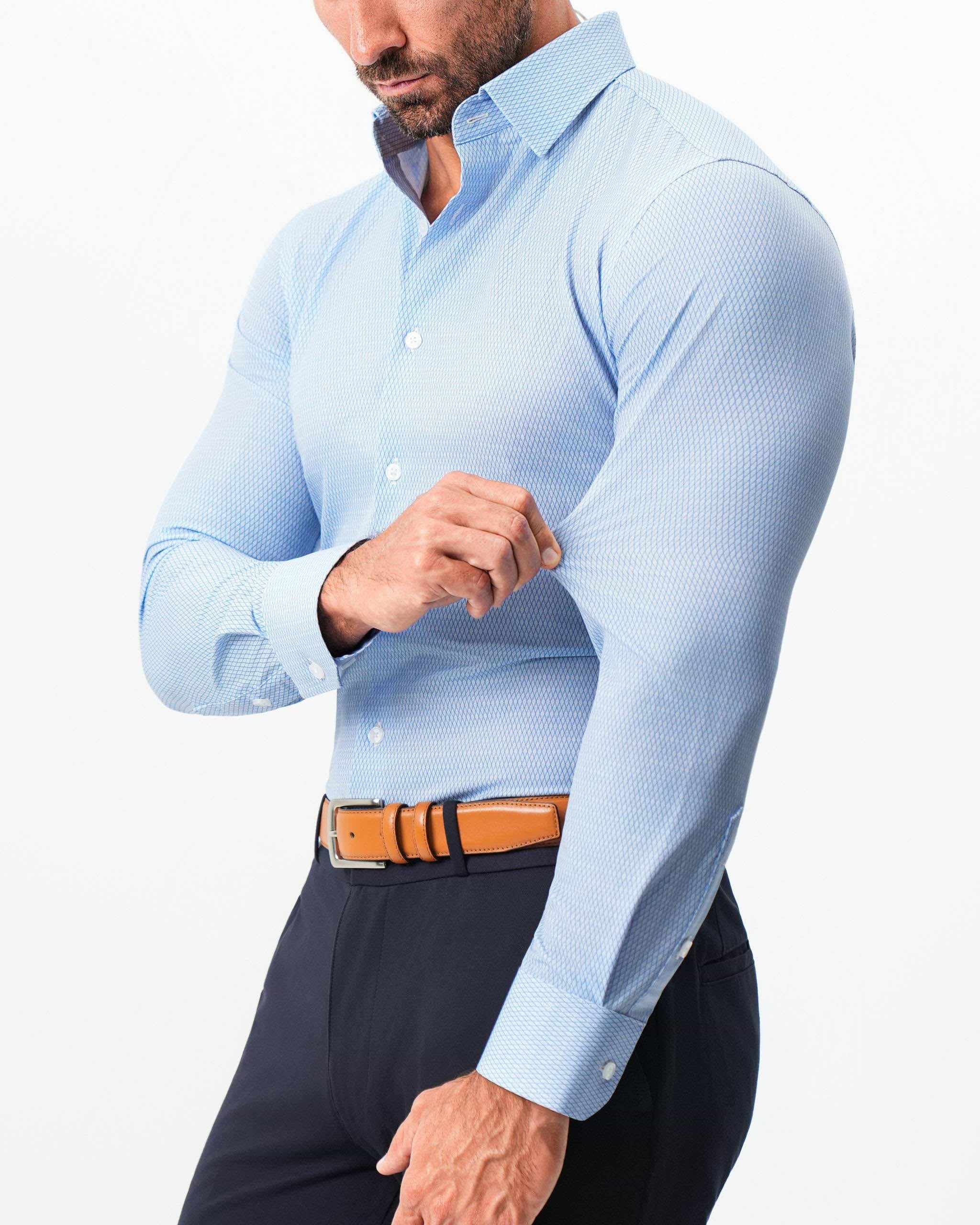 "The Sedona" Sky Blue with Navy Diamond Geo